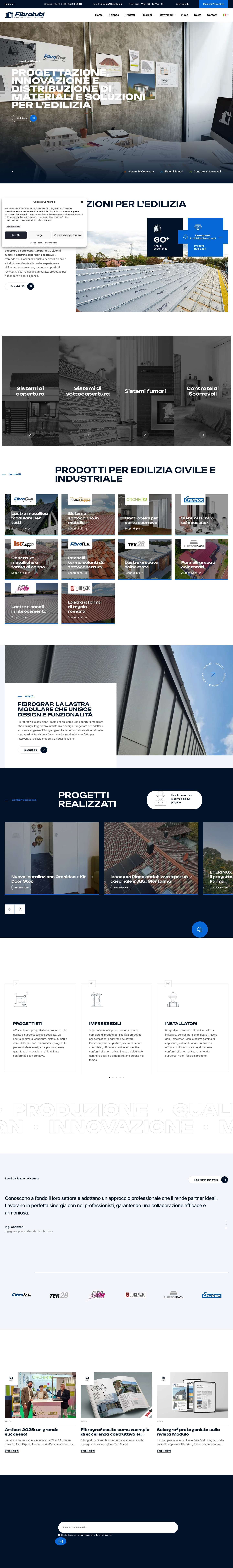 Fibrotubi Srl - Soluzioni per l'edilizia civile ed industriale - Full Screenshot