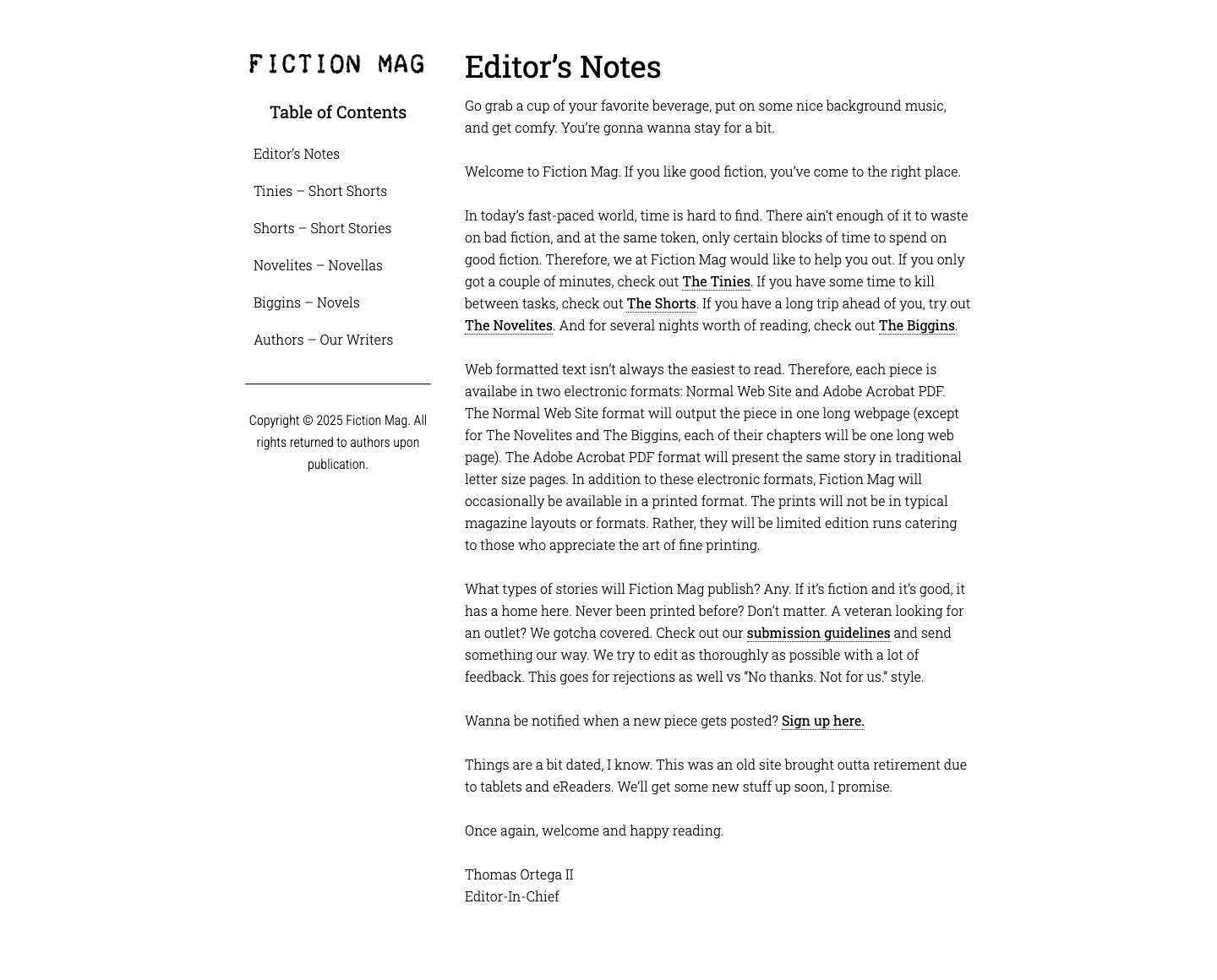 Fiction Mag - Full Screenshot