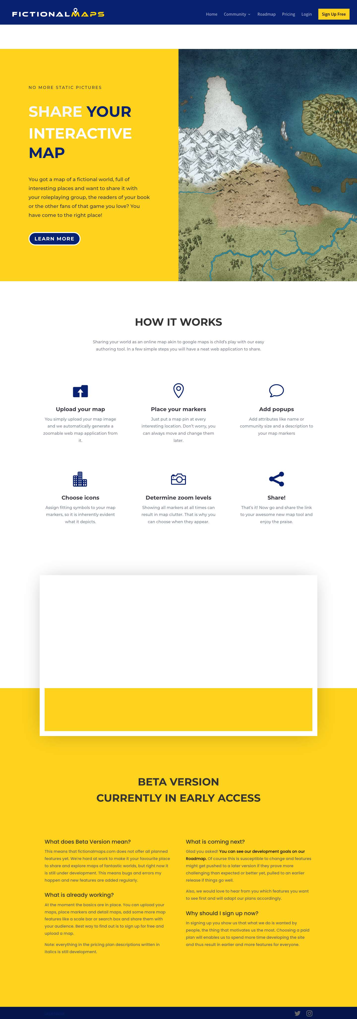 fictionalmaps | make your maps interactive and share them - Full Screenshot