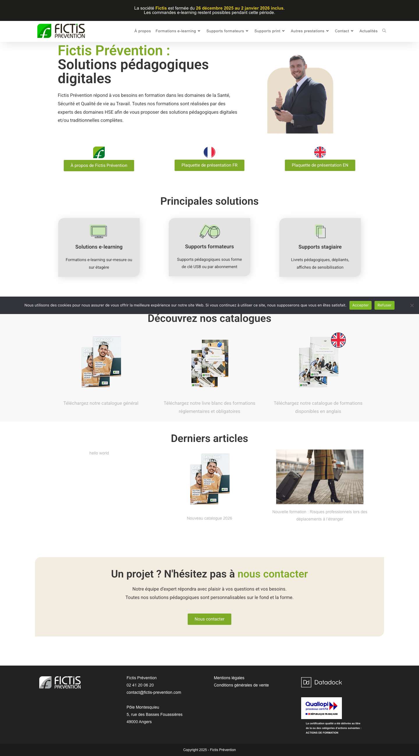 Fictis Prévention : solutions digitales pédagogiques - Fictis Prévention - Full Screenshot