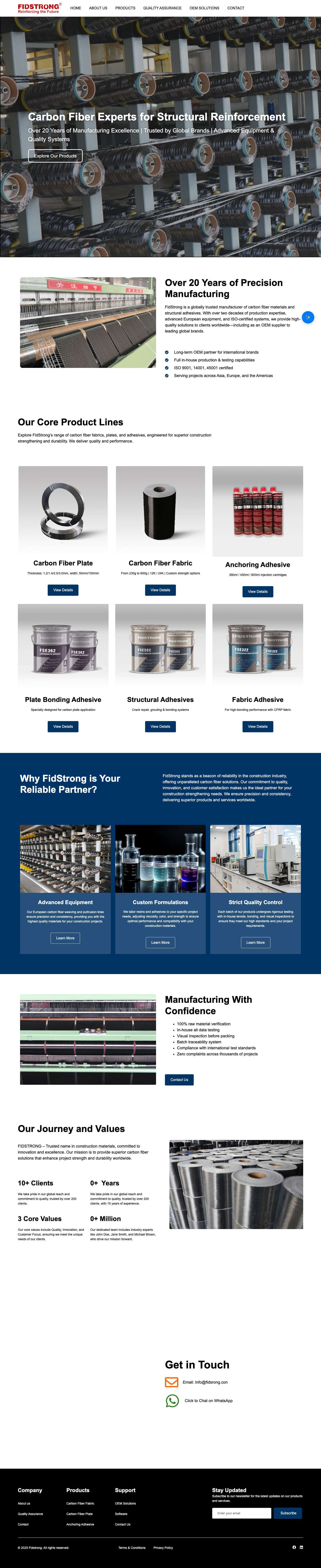 Fidstrong – Construction Strengthening Solutions - Full Screenshot