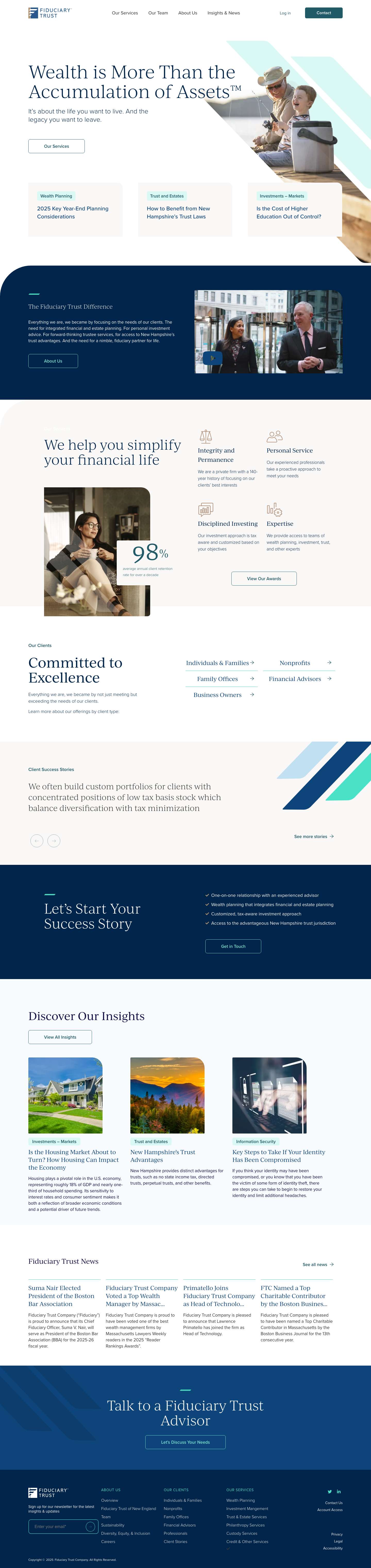 Private Wealth Management and Financial Planning | Fiduciary Trust - Full Screenshot