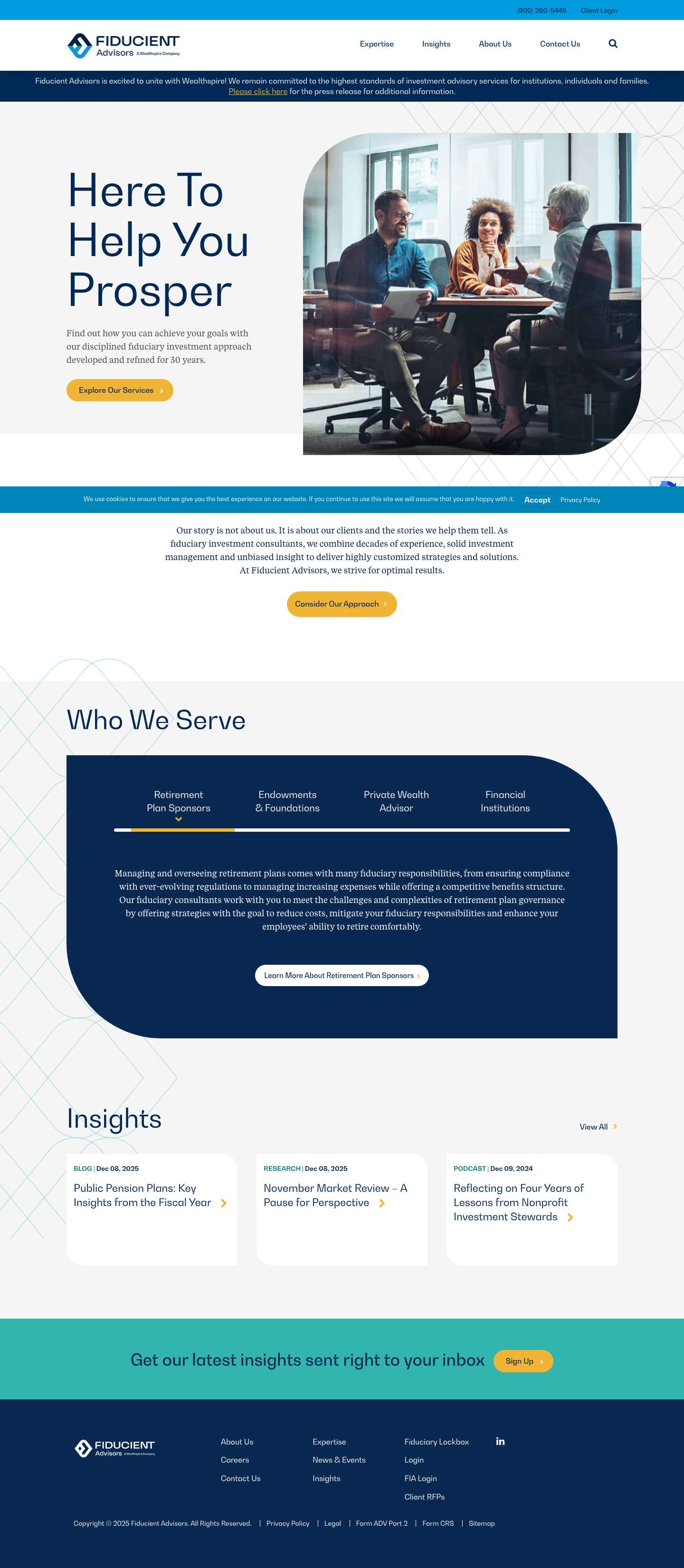 Fiducient Advisors | Fiduciary Investment Consulting Firm - Full Screenshot