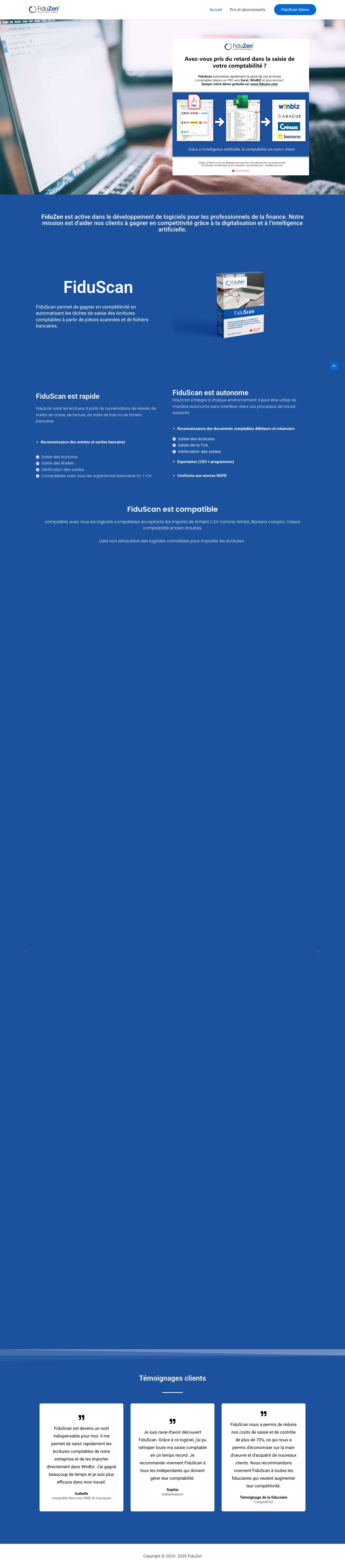 FiduZen – Logiciels de gestion intelligents - Full Screenshot