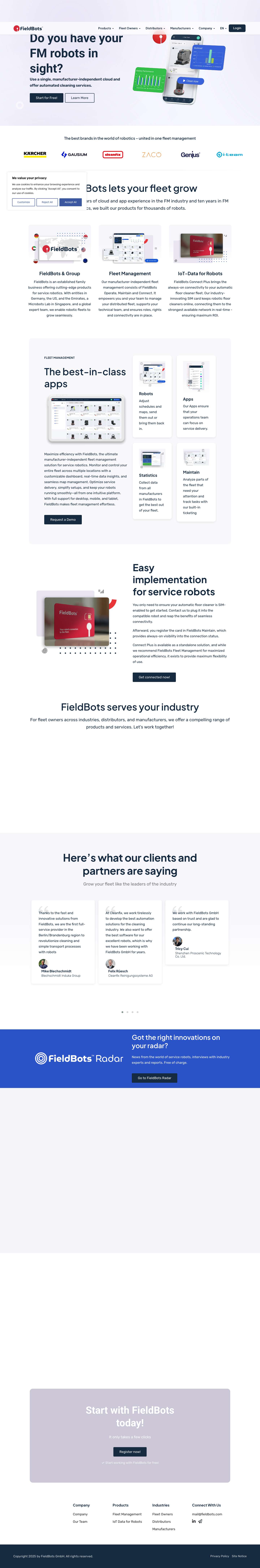FieldBots - Grow your Fleet | FieldBots | Fleet Management - Full Screenshot