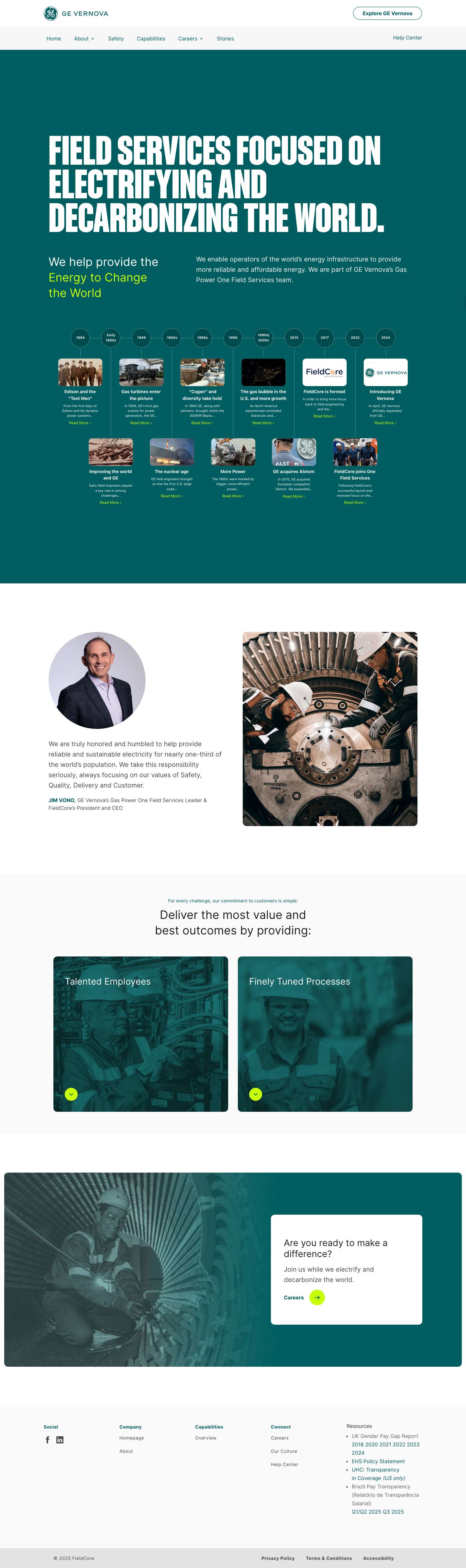 GE Vernova | Engineering & Field Service Solutions - Full Screenshot