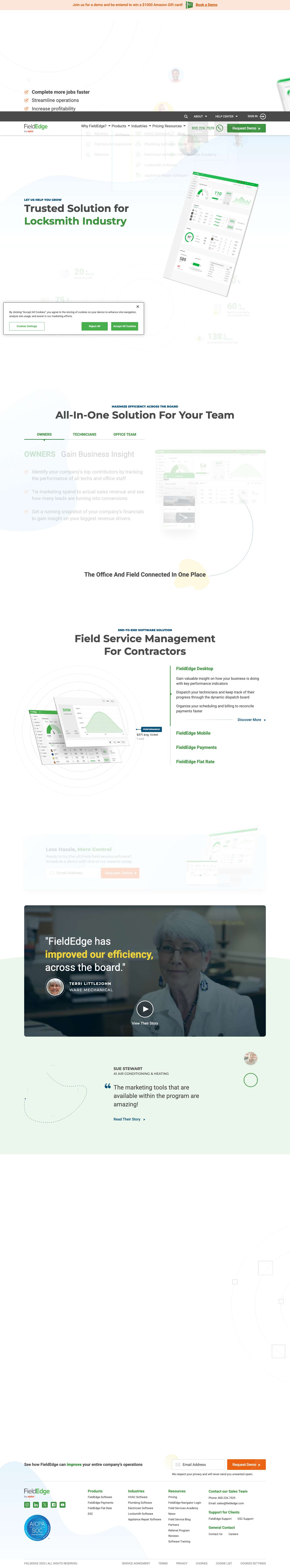 Field Services Management Software & Field Service App - FieldEdge - Full Screenshot