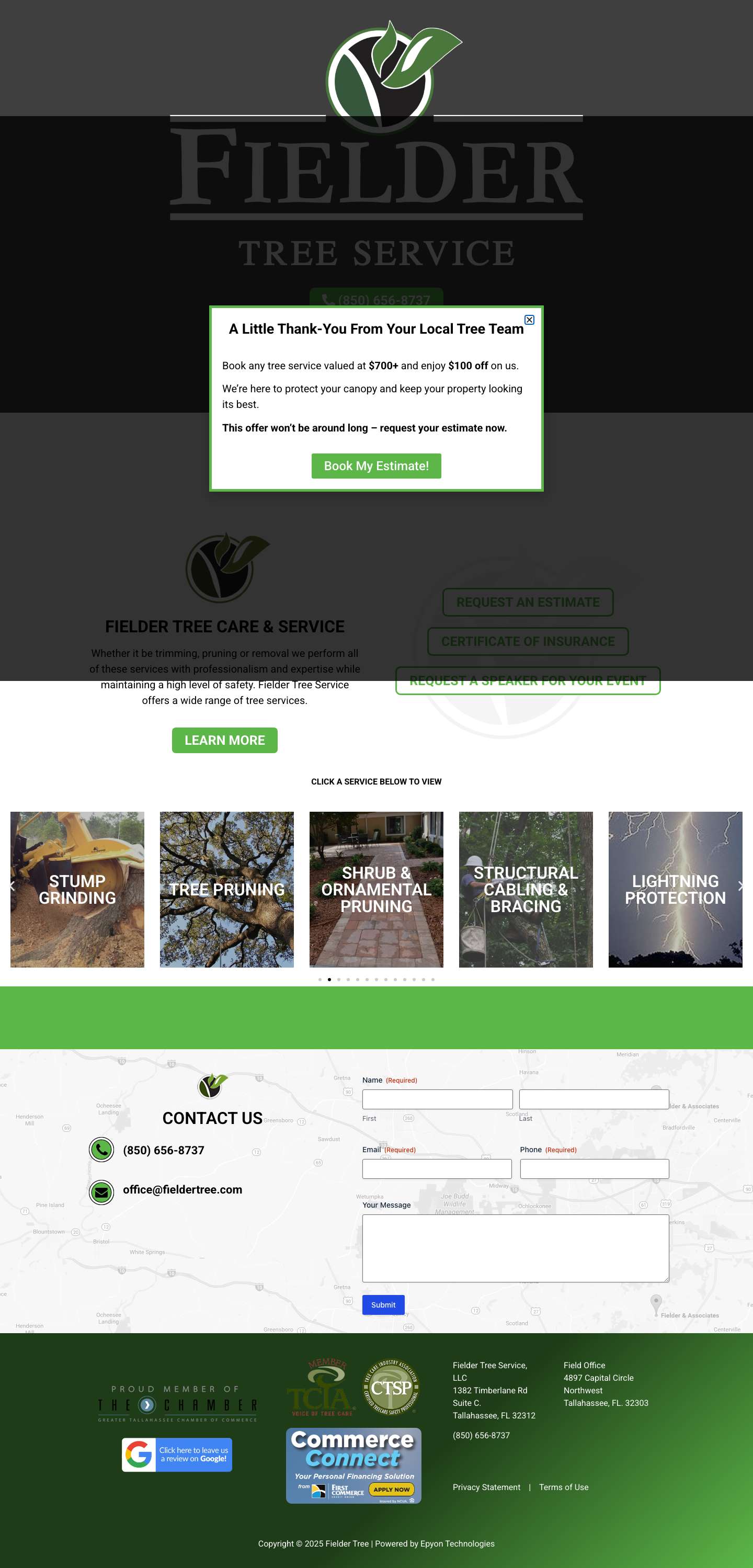 Home - Fielder Tree Service - Full Screenshot