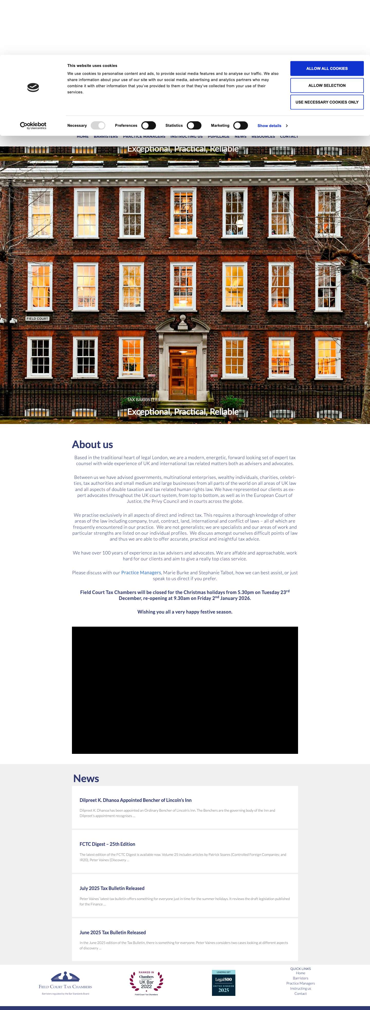 Field Court Tax Chambers - Full Screenshot