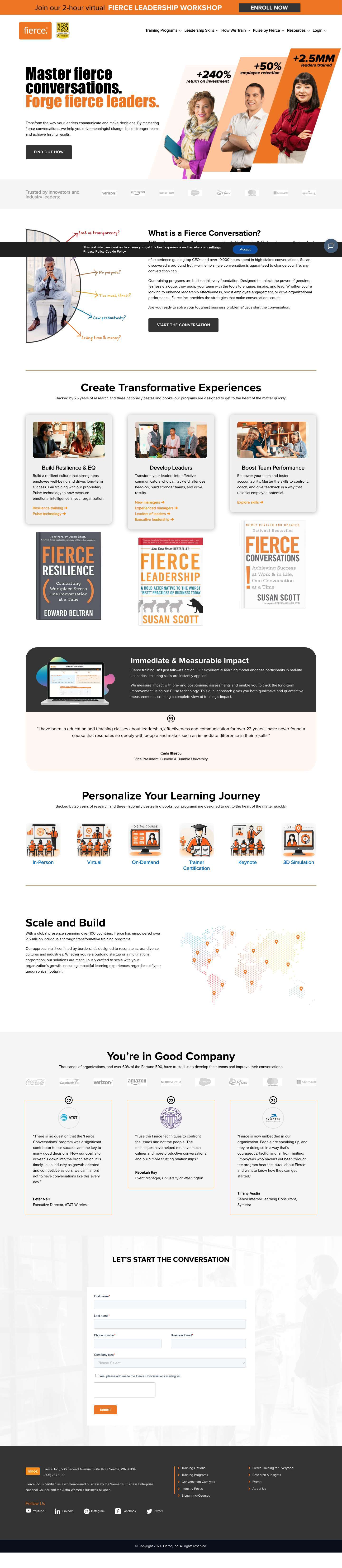 Fierce Inc. | The #1 global leadership development company - Full Screenshot