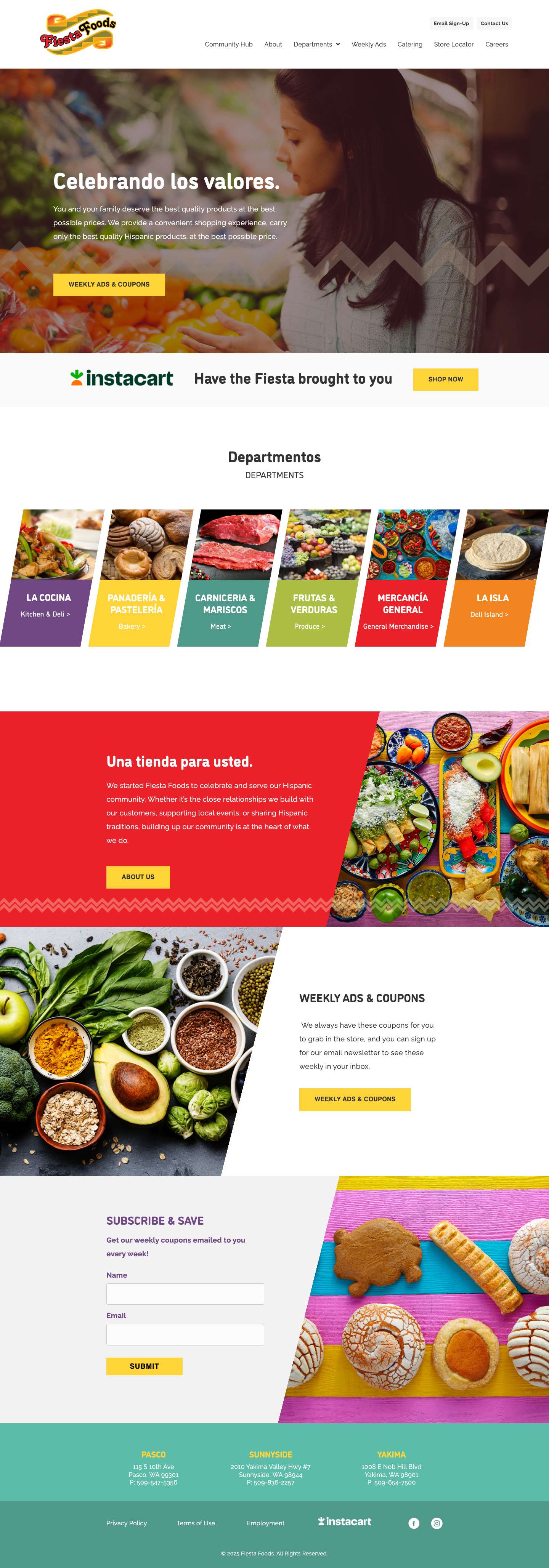 Fiesta Foods – Celebrando los valores - Full Screenshot
