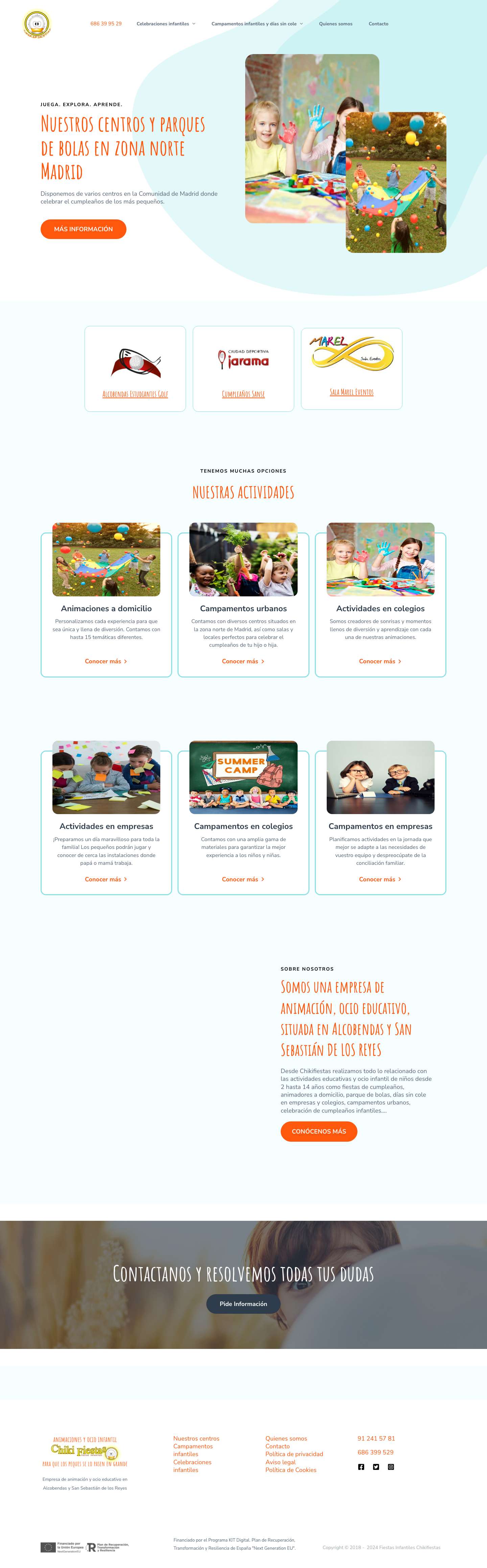 Animación y ocio infantil en Madrid ➦【 CHIKIFIESTAS 】 - Full Screenshot