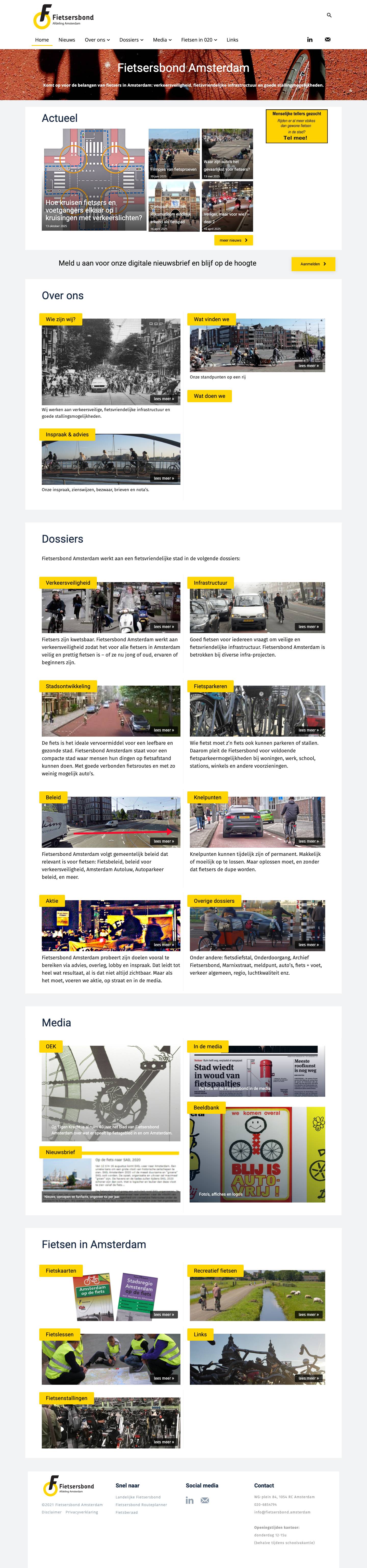 Fietsersbond | Afdeling Amsterdam - Full Screenshot