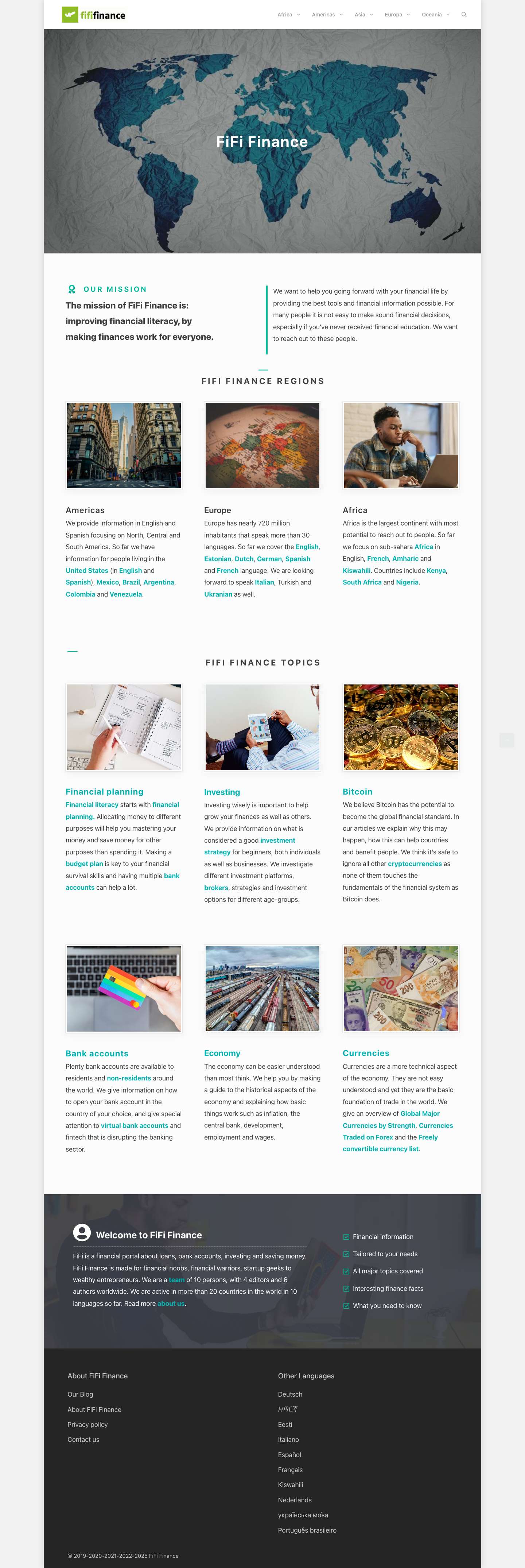 FiFi Finance | Move Your Finance Forward - Full Screenshot