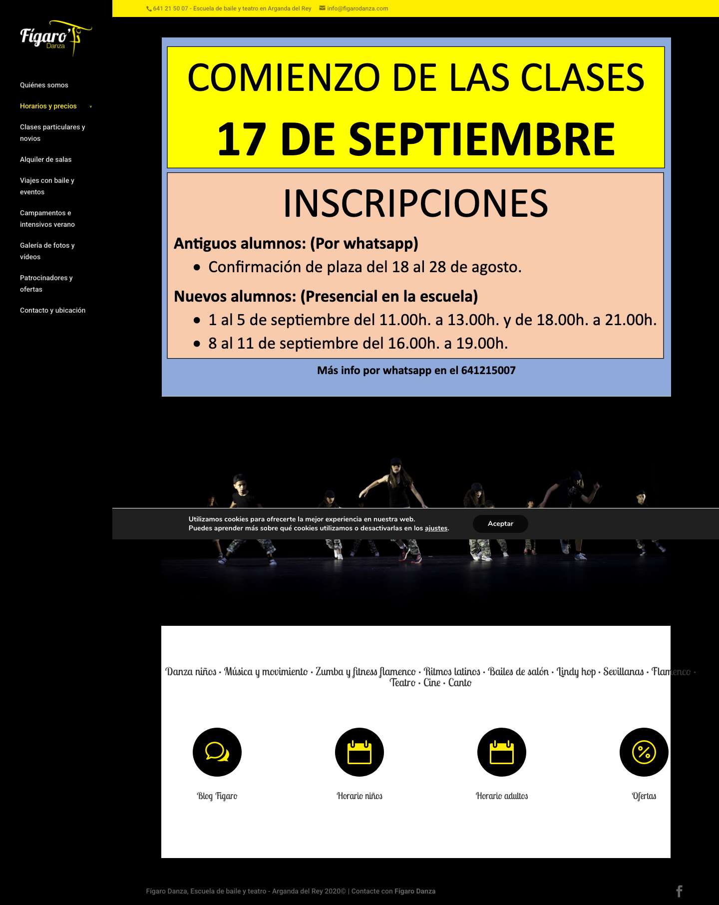 Figaro Danza | Escuela de baile y teatro en Arganda del Rey - Full Screenshot