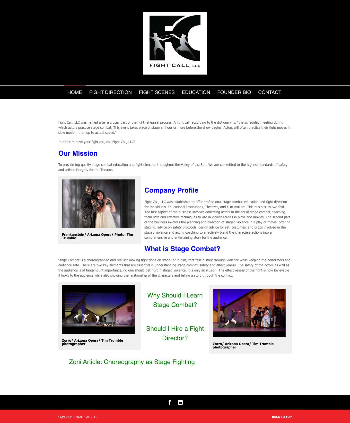 Fight Call, LLC - Full Screenshot