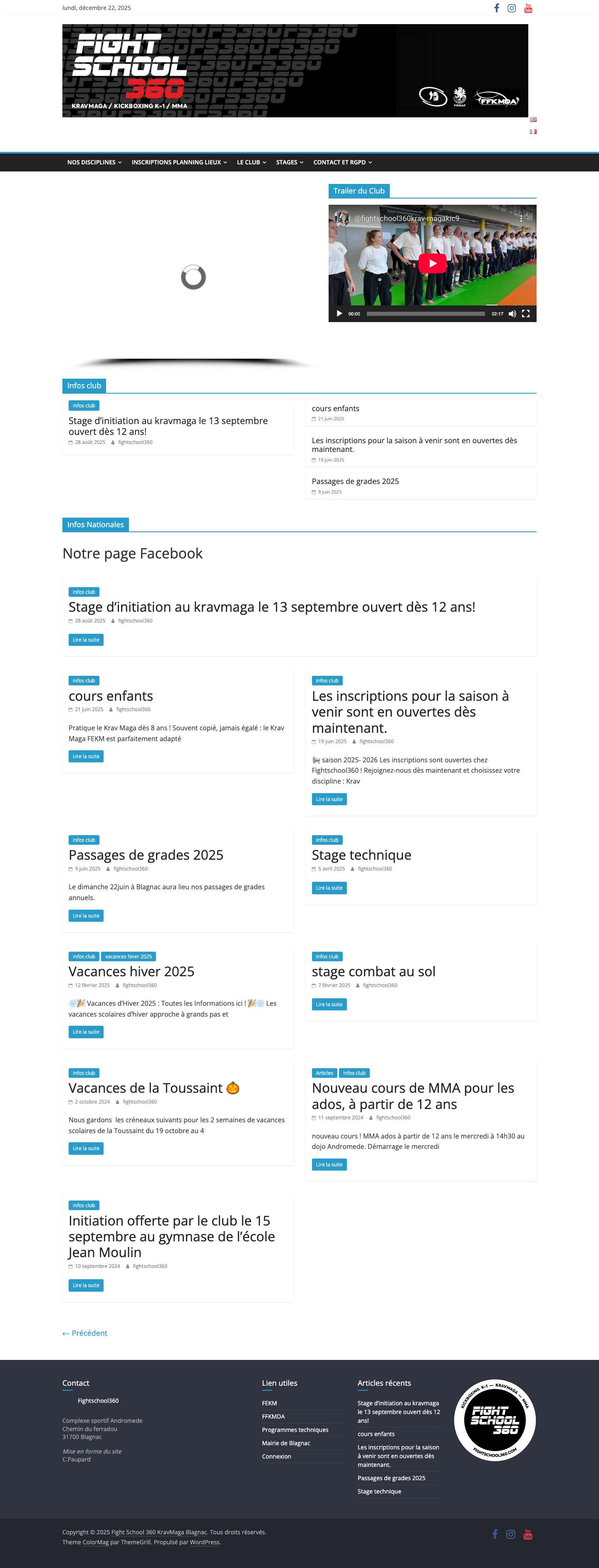 Fight School 360 KravMaga Blagnac - Krav Maga - Préparation Physique - Pancrace - Full Screenshot