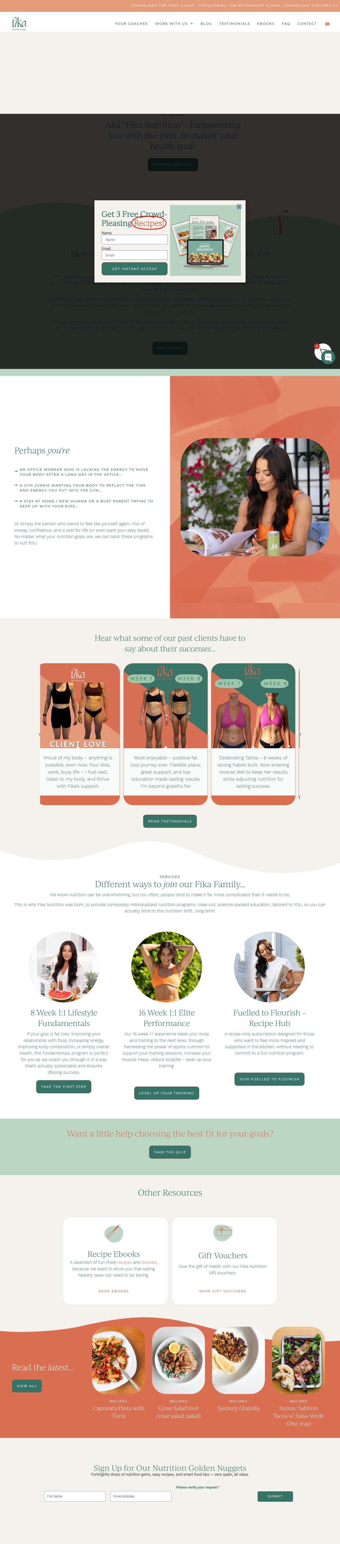 Fika Nutrition | Dietitian Sydney | Home - Full Screenshot