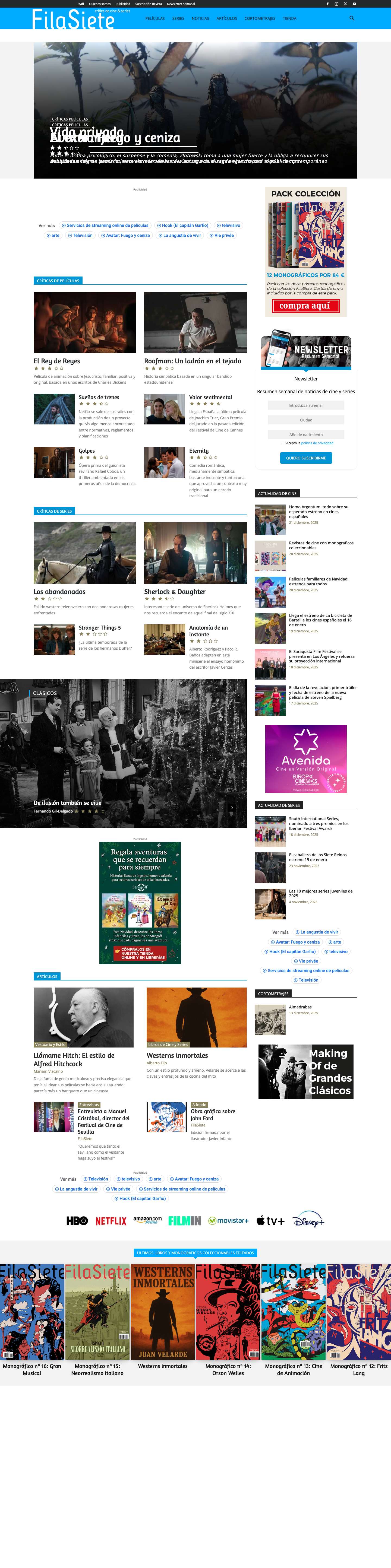 FilaSiete | Crítica de Cine y Series, Estrenos, noticias... - Full Screenshot