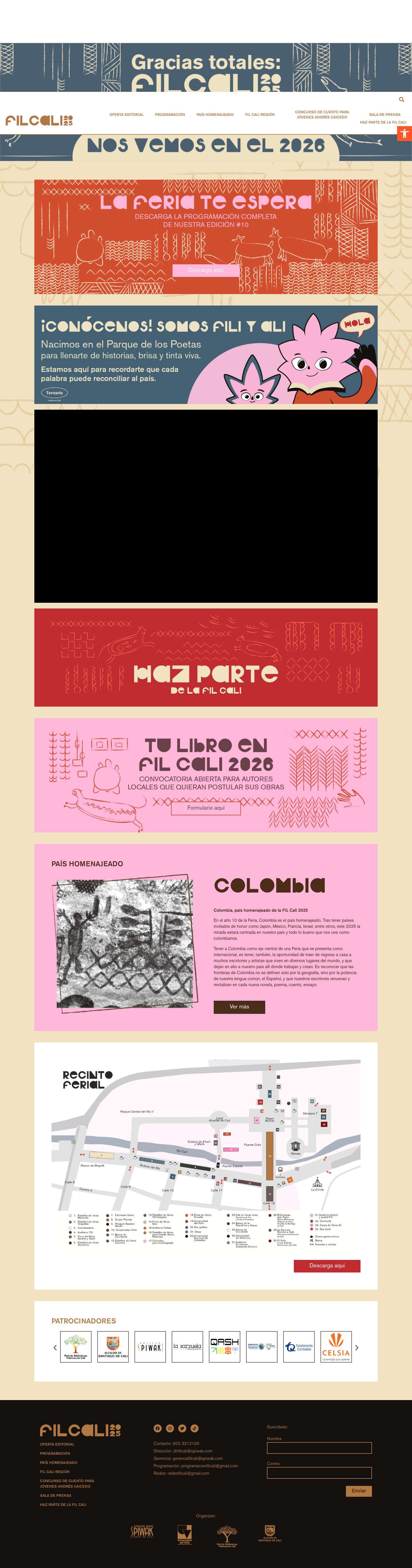 FIL CALI 2025 – Feria Internacional del Libro de CaliHerramientas de accesibilidadAumentar textoDisminuir textoEscala de grisesAlto contrasteContraste negativoFondo claroSubrayar enlacesFuente legibleRestablecer - Full Screenshot