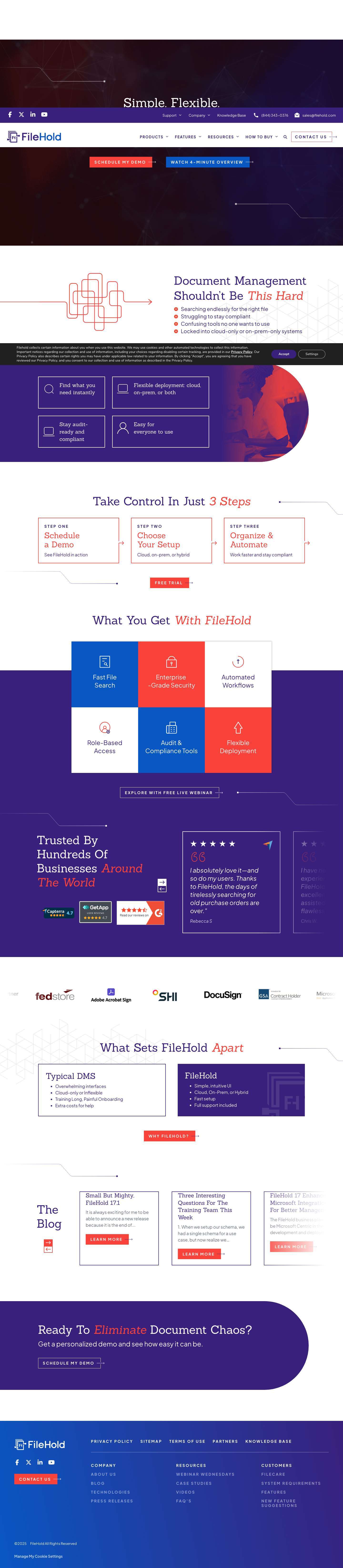 FileHold - Document Management Software - Full Screenshot