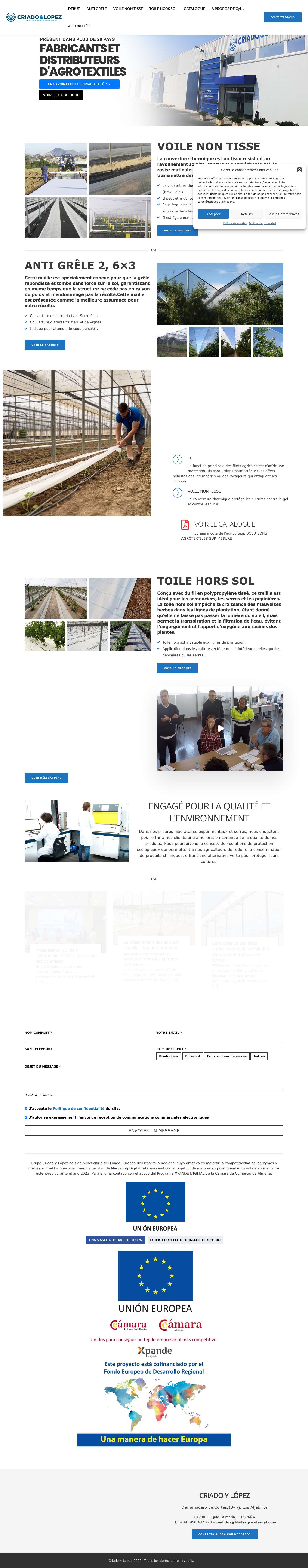 FILETS AGRICOLES CYL - Full Screenshot