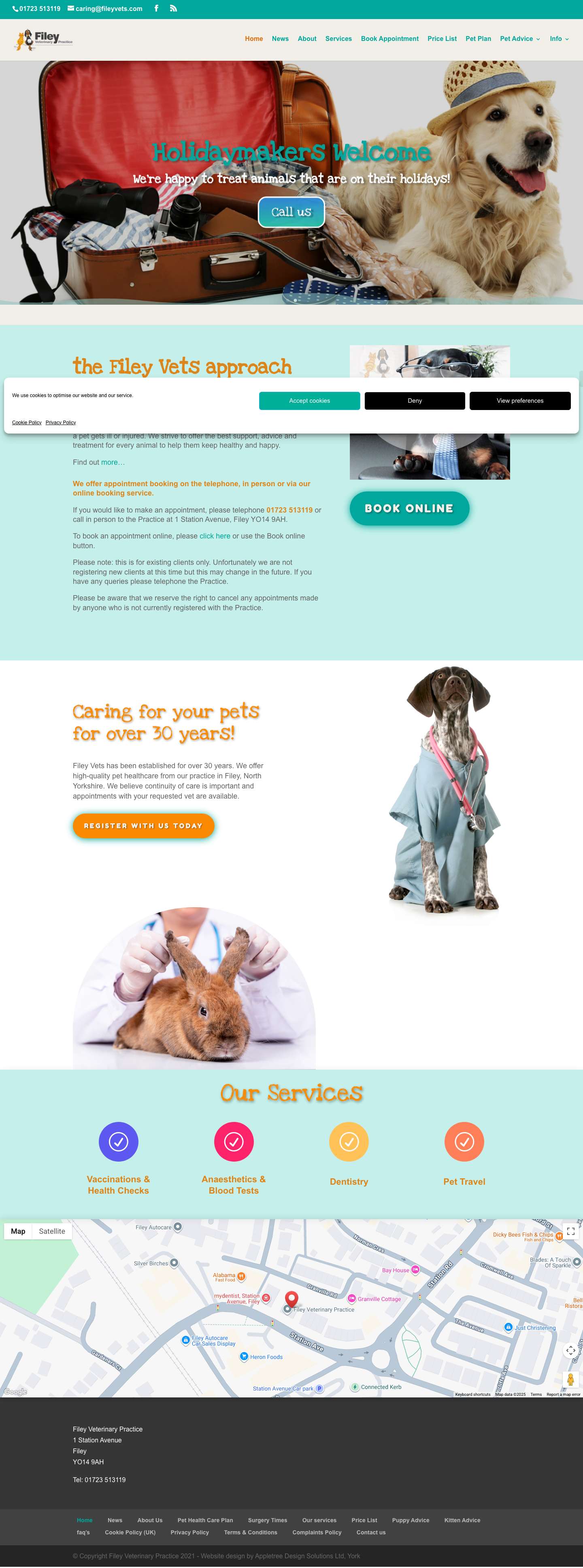 Filey Veterinary Practice – time to listen…time to care… - Full Screenshot