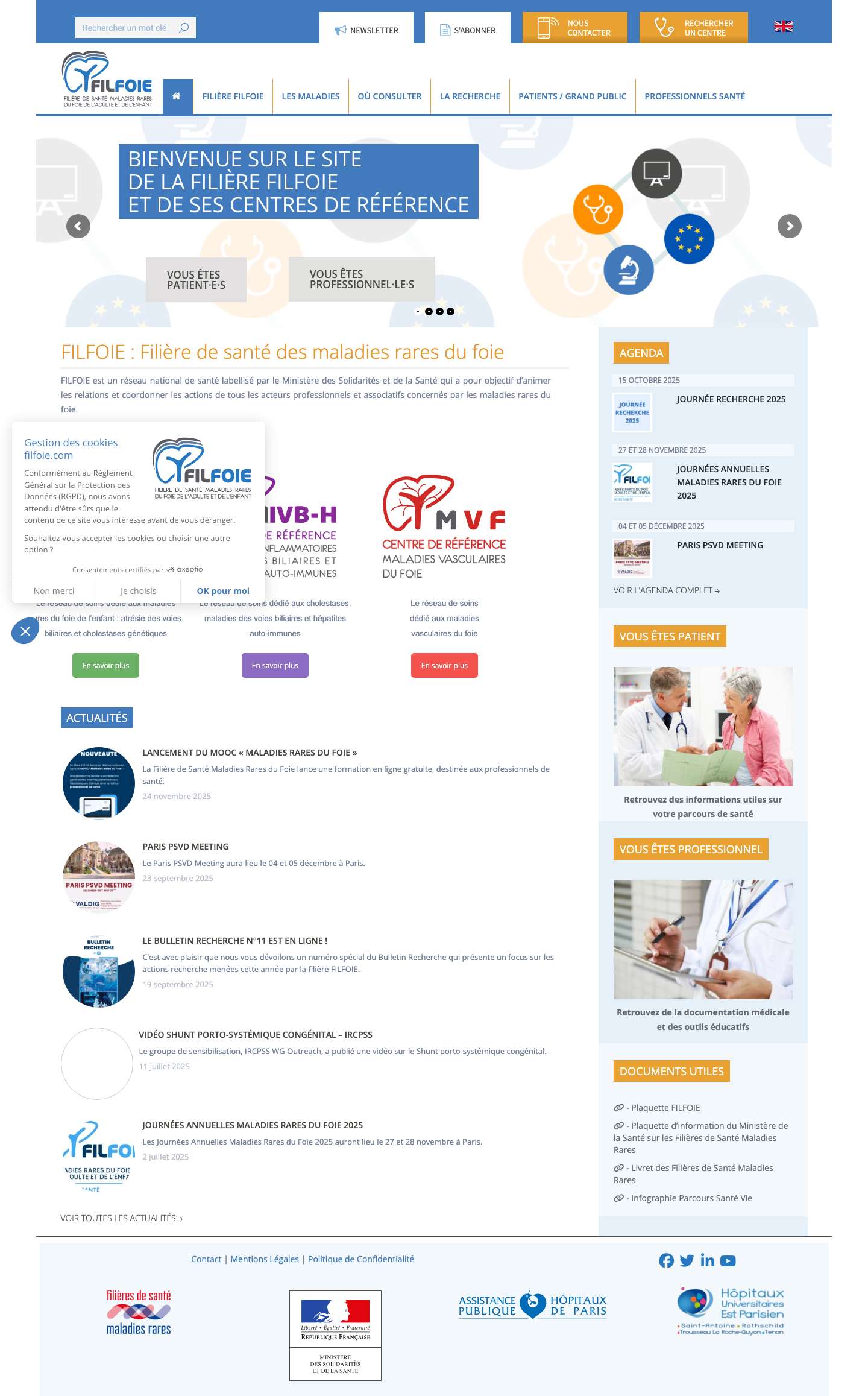 FILFOIE: Filière de Santé Maladies Rares du Foie de l'Adulte et de l'Enfant - Full Screenshot