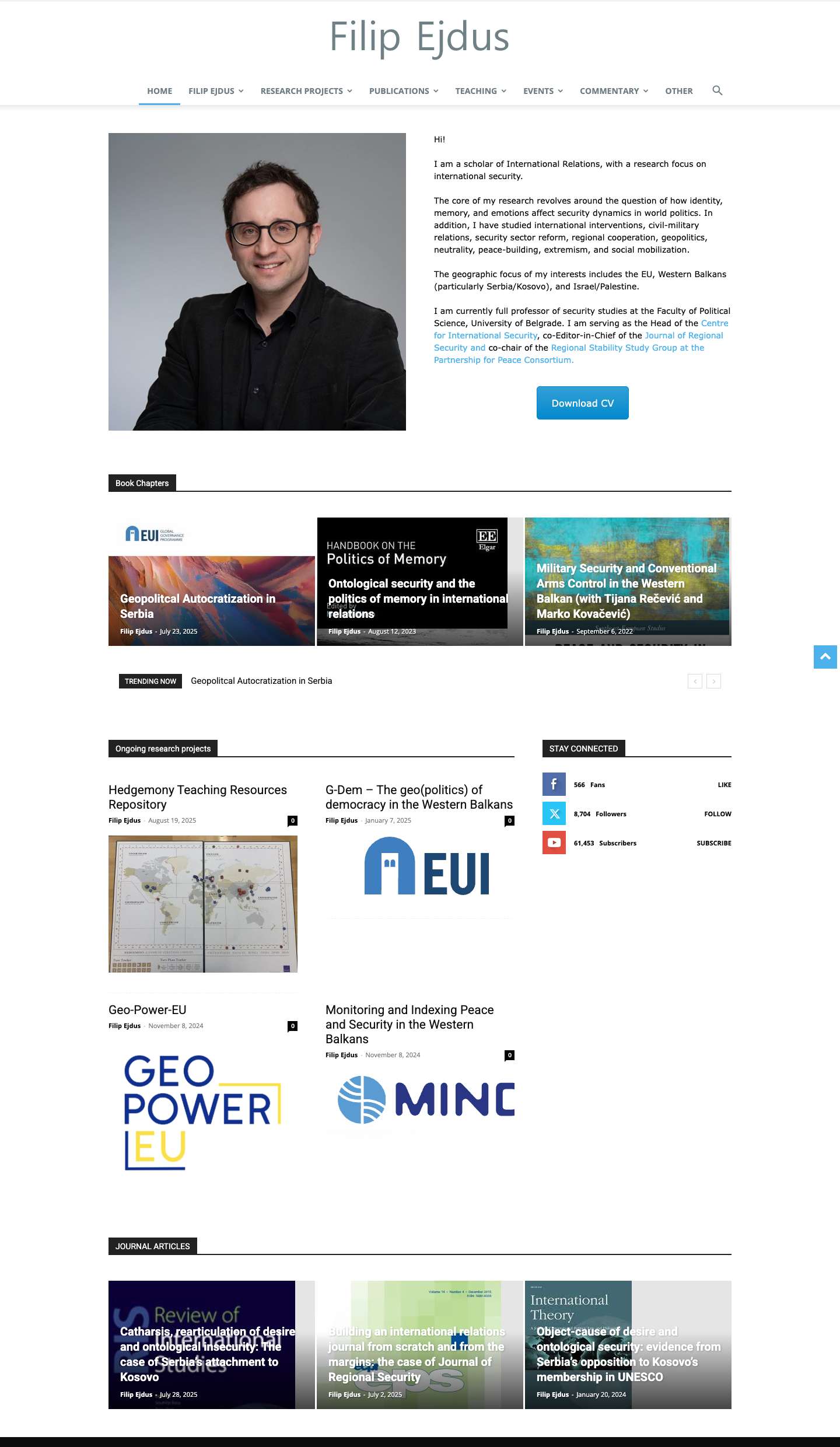 Home - Filip Ejdus - Full Screenshot