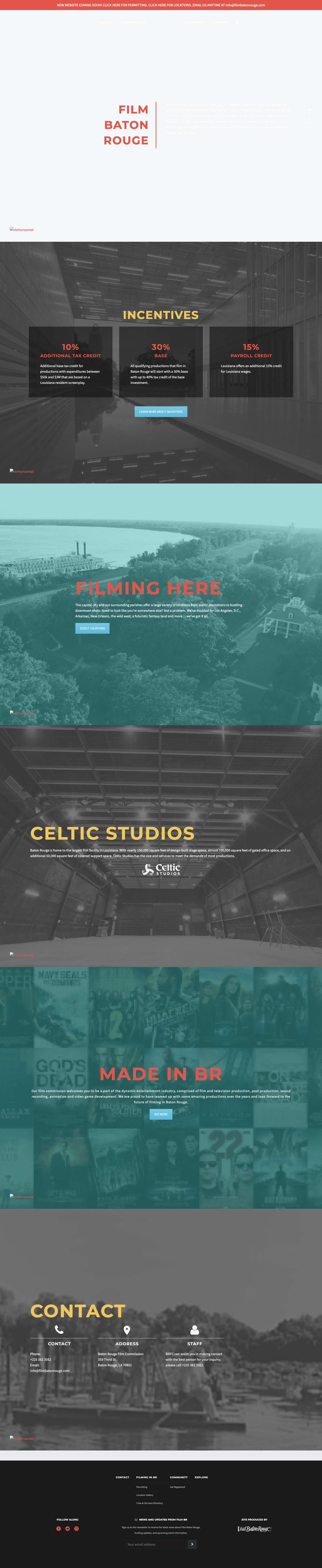 Film Baton Rouge – Baton Rouge Film Commission - Full Screenshot