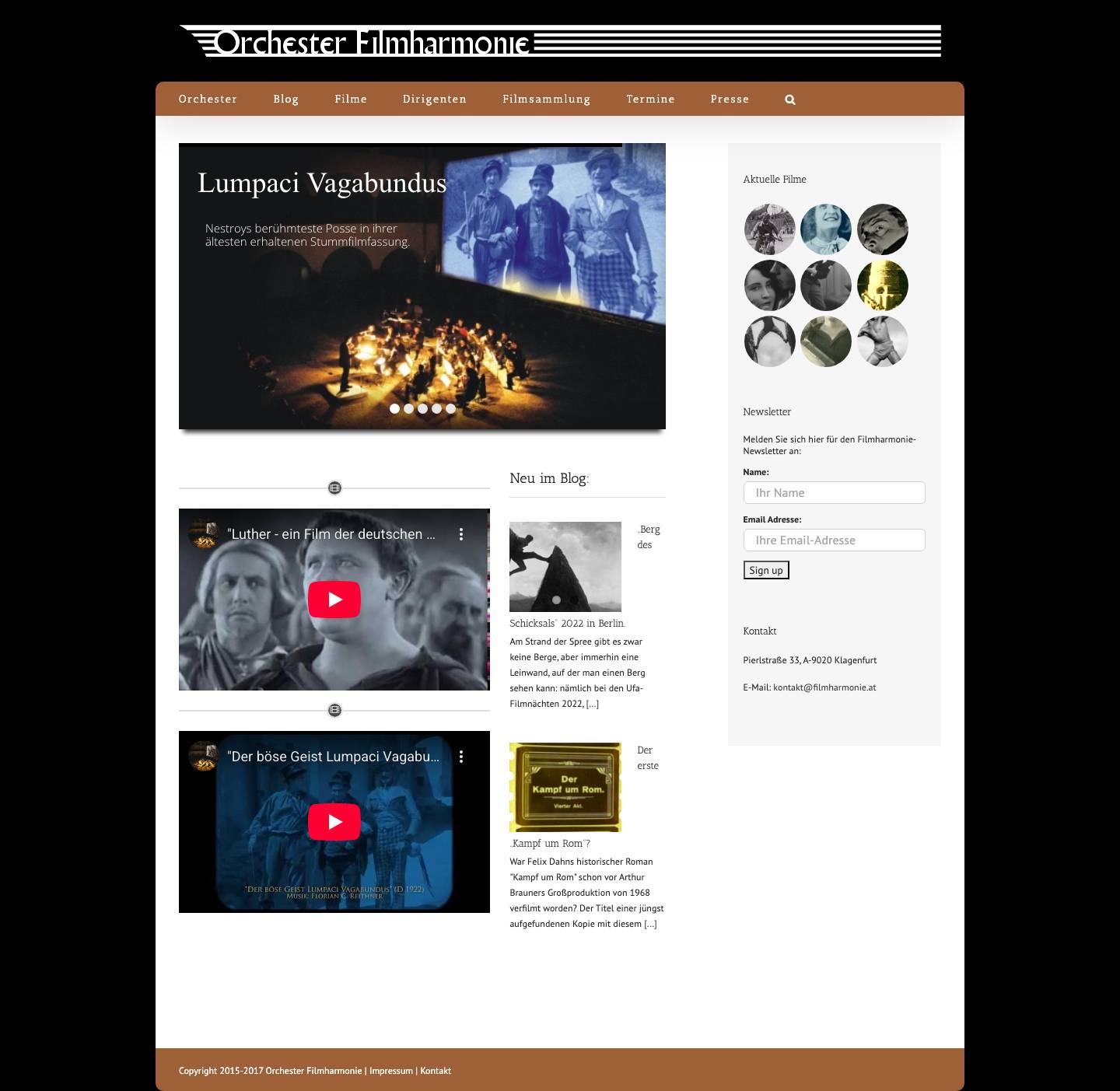 filmharmonie.at – Orchester Filmharmonie - Full Screenshot
