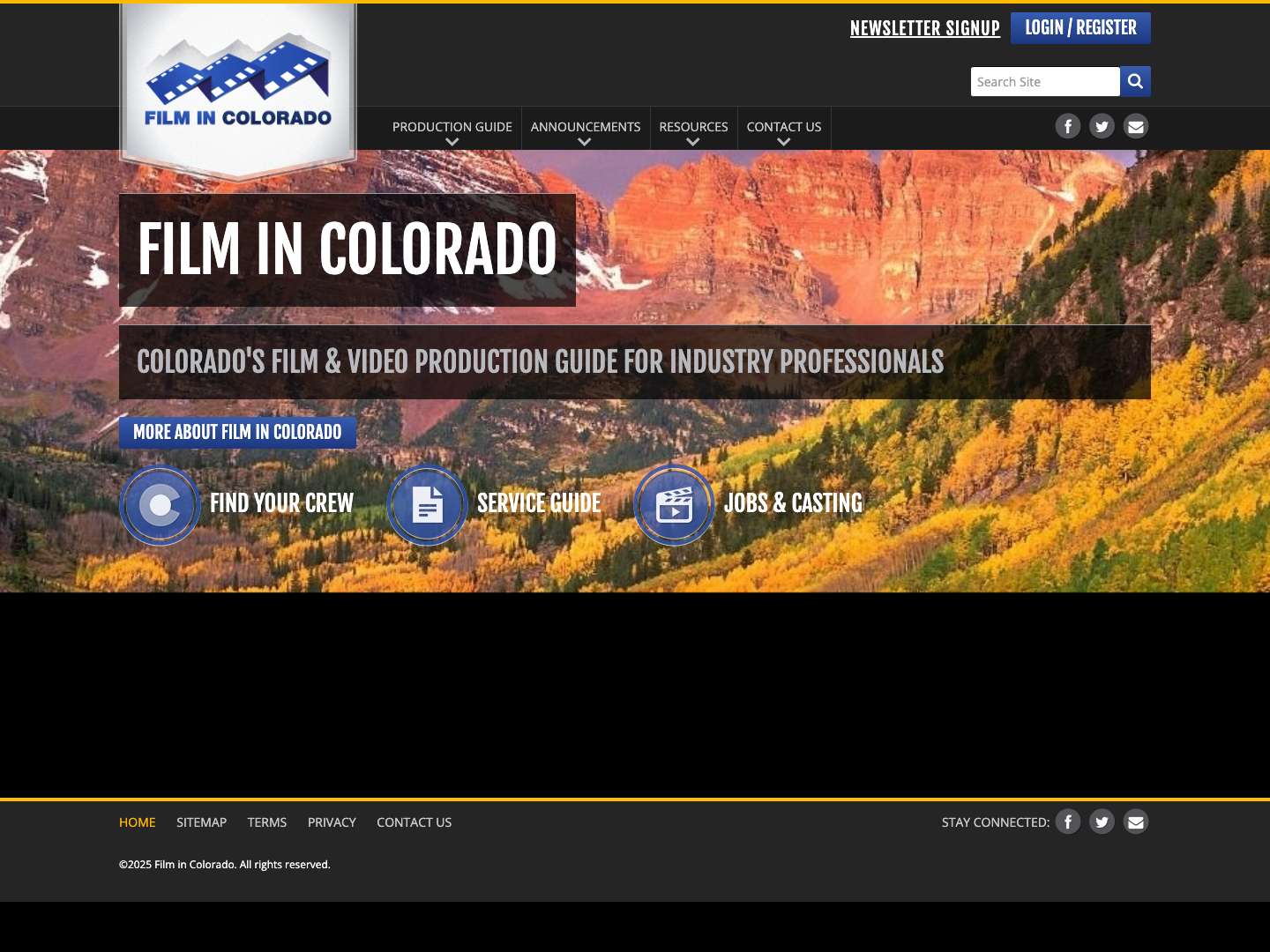 FILM IN COLORADO | Production Guide for the Colorado Film Industry - Full Screenshot