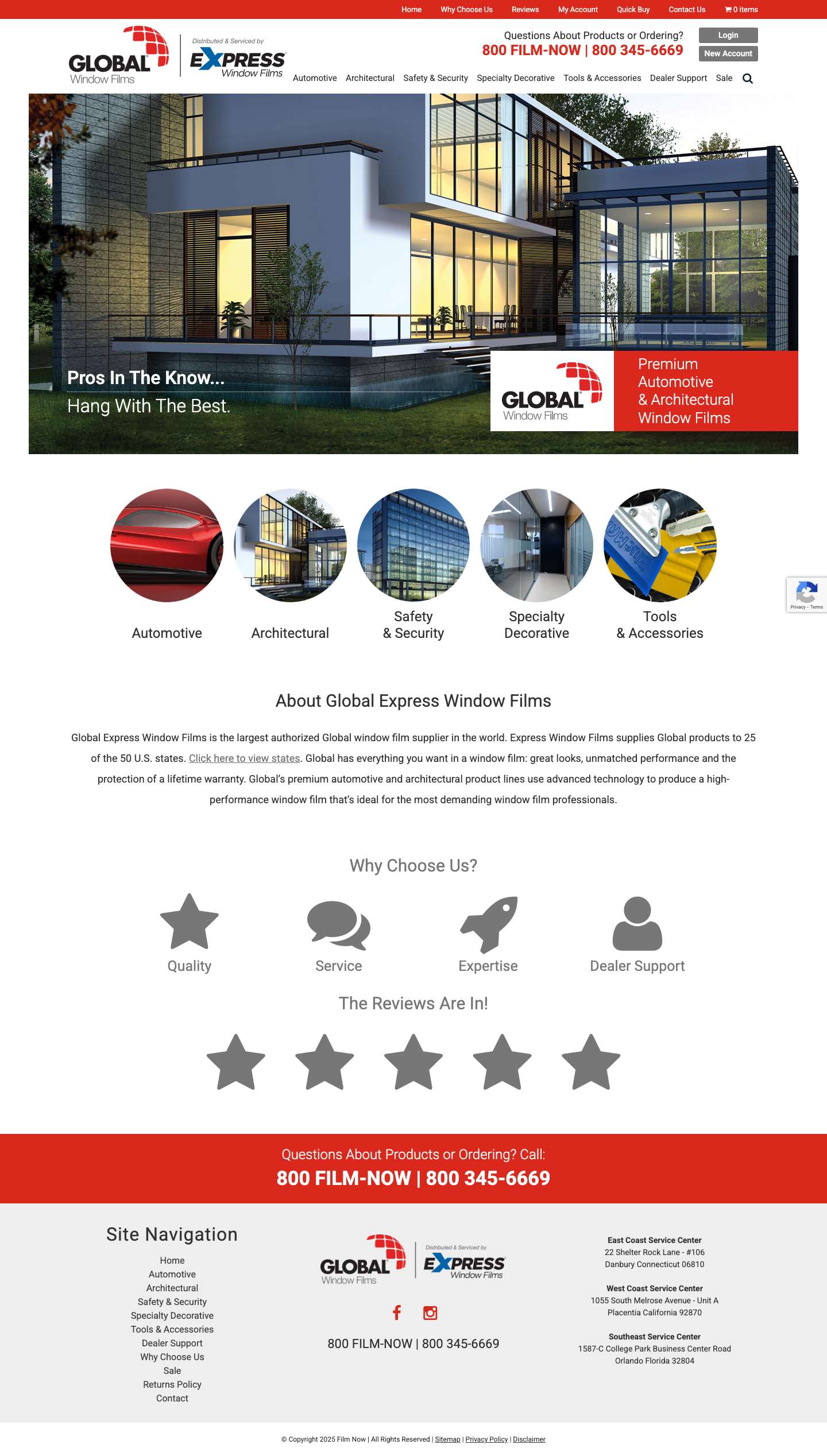 Global Express Window Films - Full Screenshot