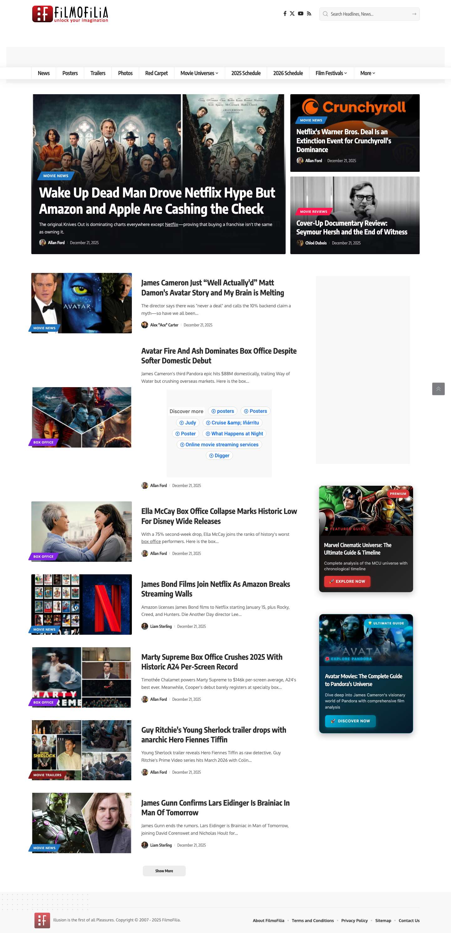 Movie News, Trailers, Reviews & Posters | Filmofilia - Full Screenshot