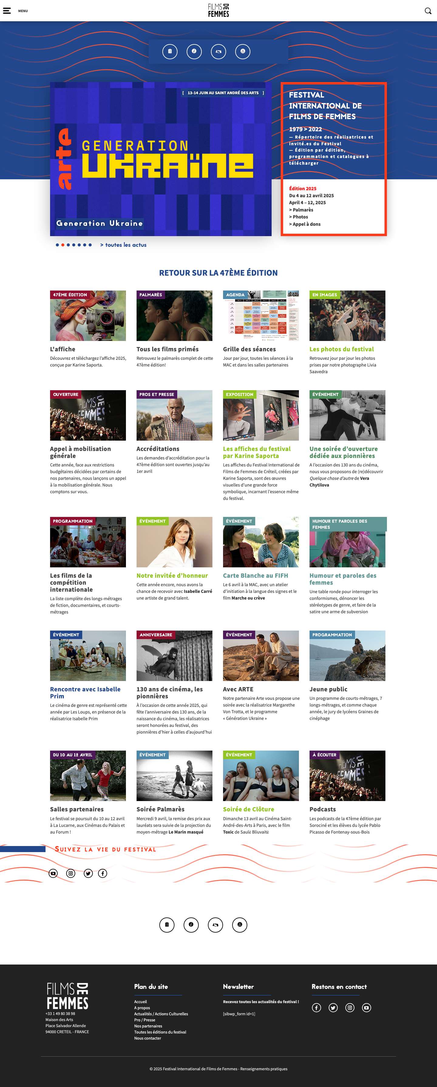 Festival International de Films de Femmes - Depuis 1979, le FIFF défend le cinéma des réalisatrices du monde entier - Full Screenshot