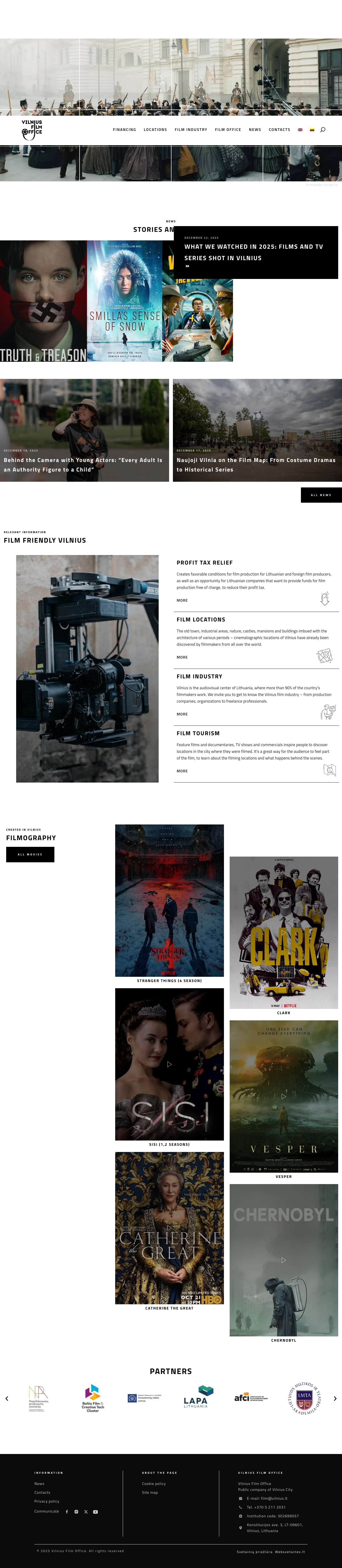 Home - Vilnius film office - Full Screenshot