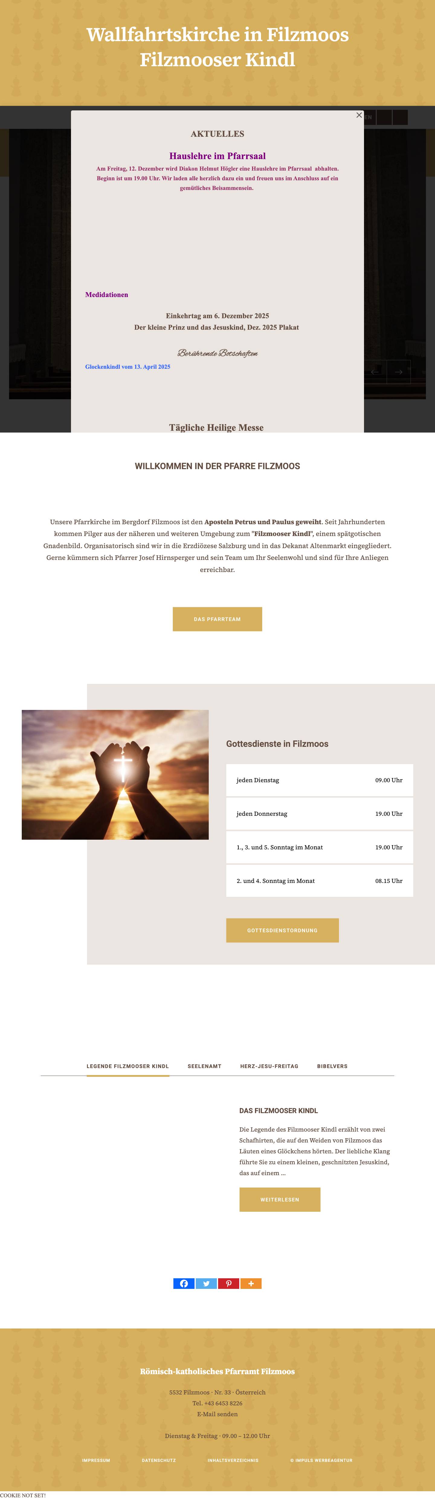 Pfarre Filzmoos: Pfarrkirche & Wallfahrtskirche - Full Screenshot