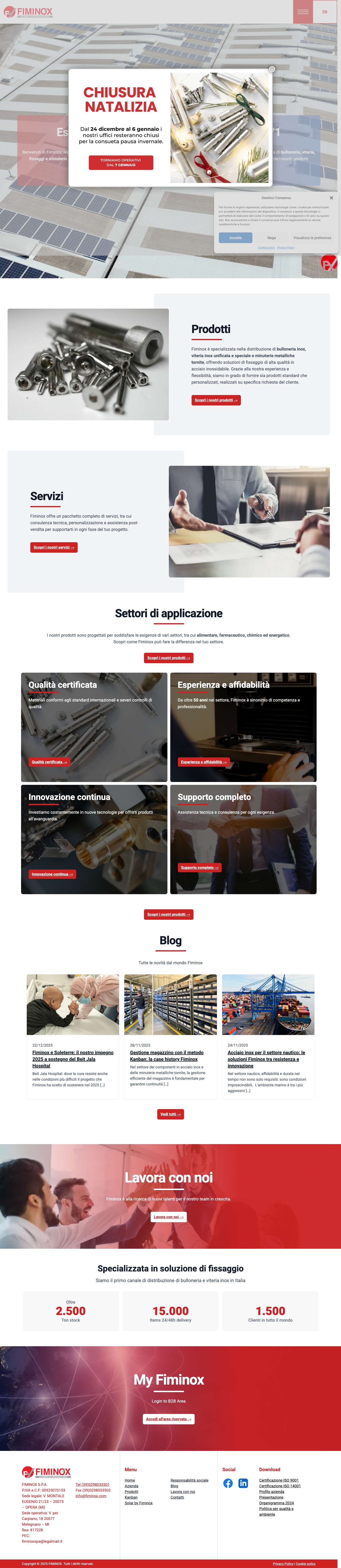 Homepage - Fiminox - Full Screenshot
