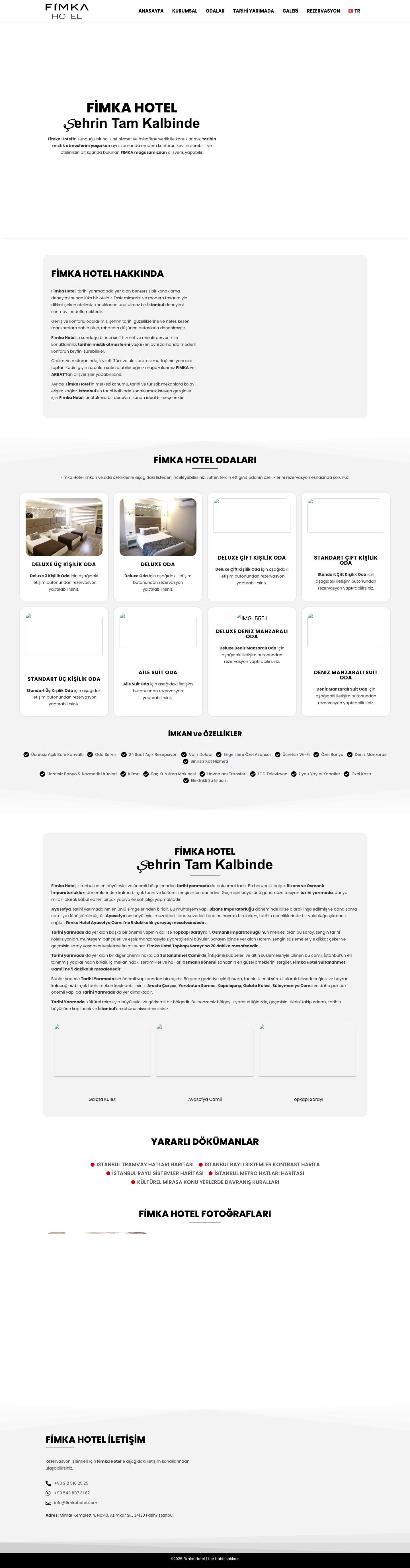 Fimka Hotel İstanbul – Şehrin Tam Kalbinde - Full Screenshot