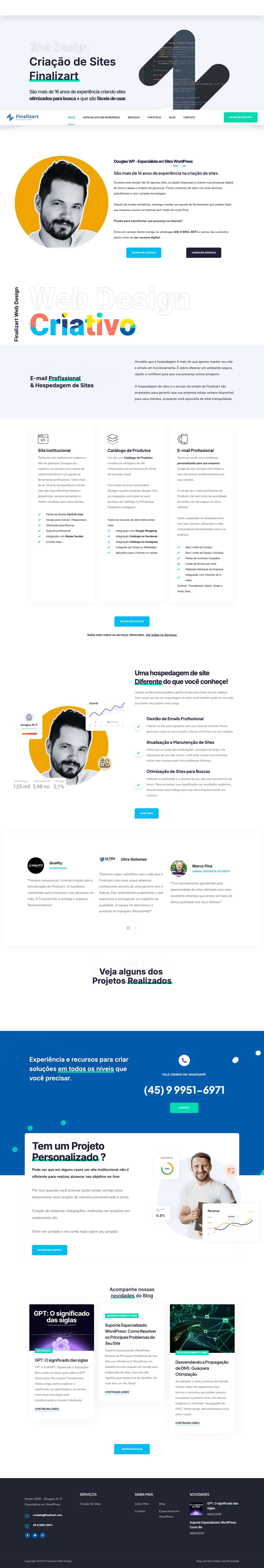 Finalizart Web Design Cascavel - Criação de Sites Otimizados - Full Screenshot