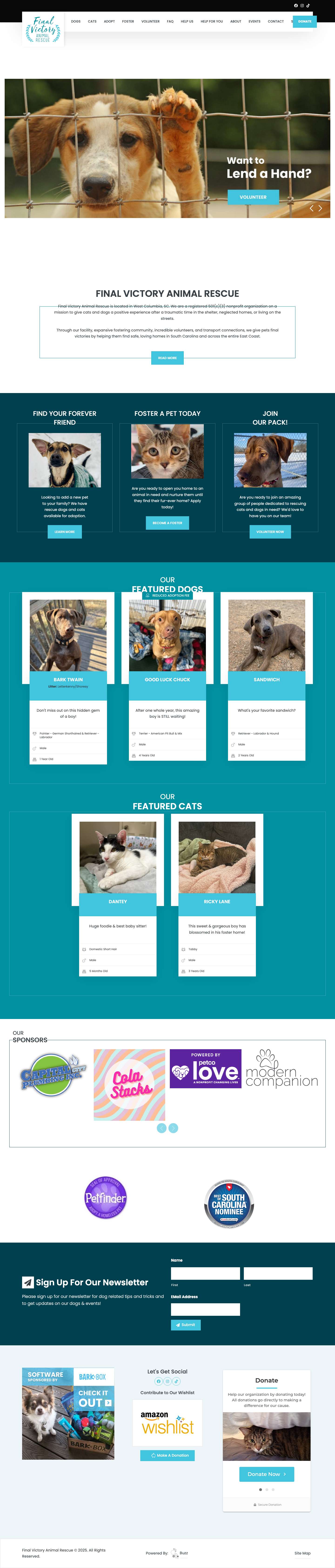 Final Victory Animal Rescue – We help animals on their journey to final victory. - Full Screenshot