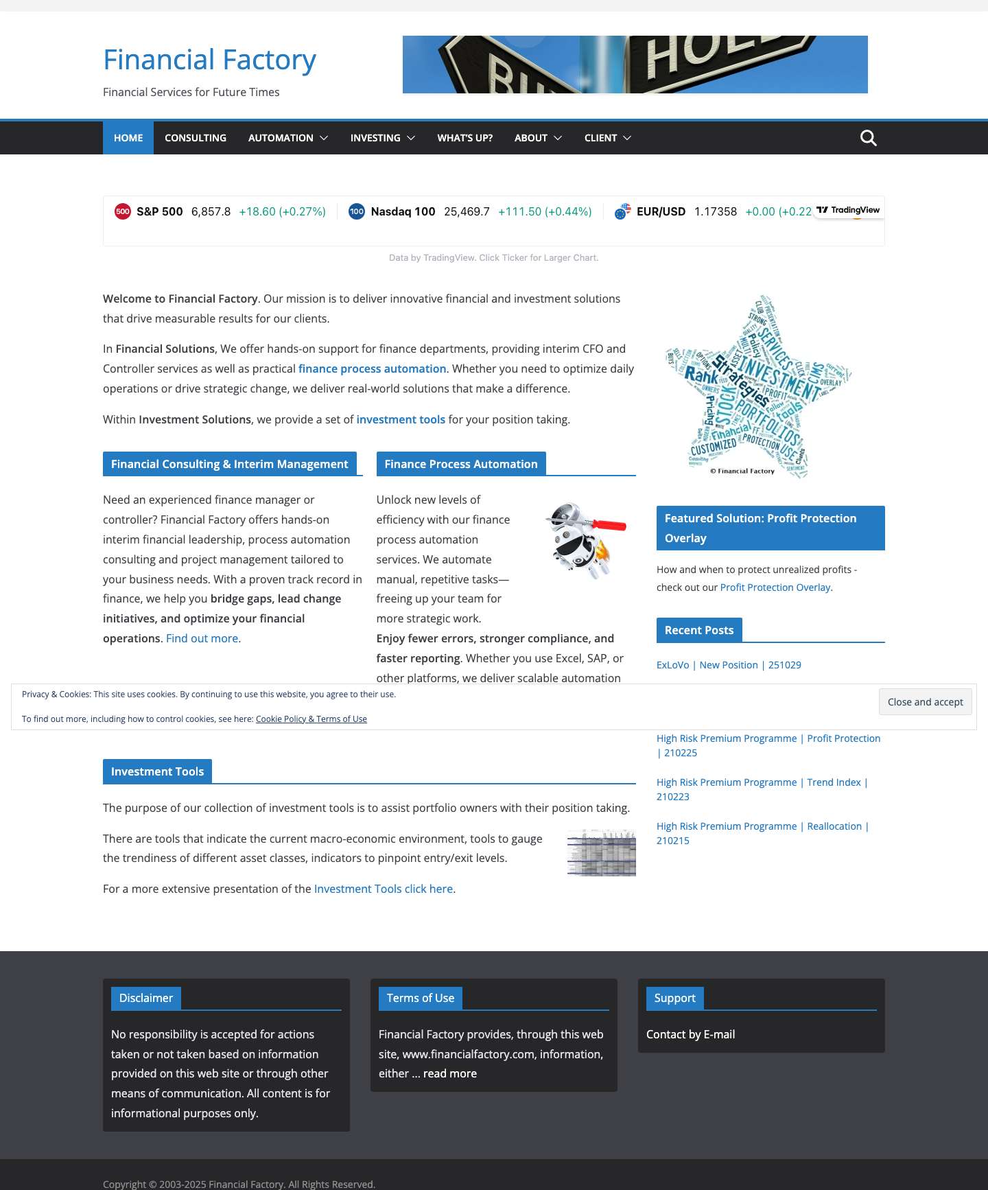 Financial Factory – Financial Services for Future Times - Full Screenshot