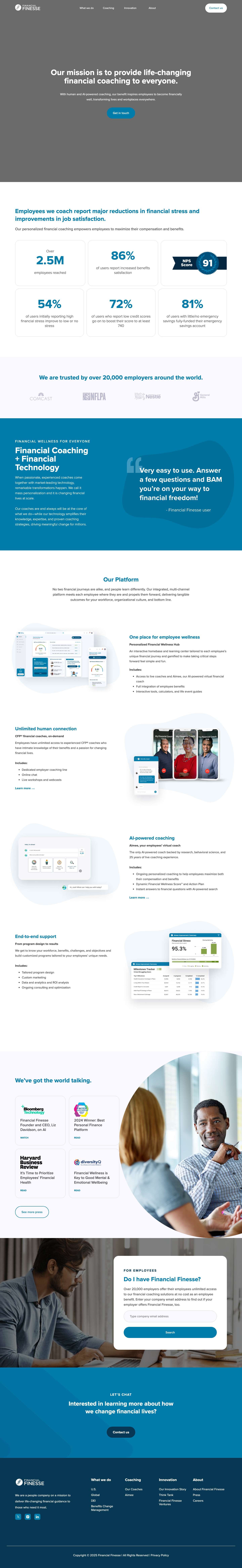 Home - Financial Finesse - Full Screenshot