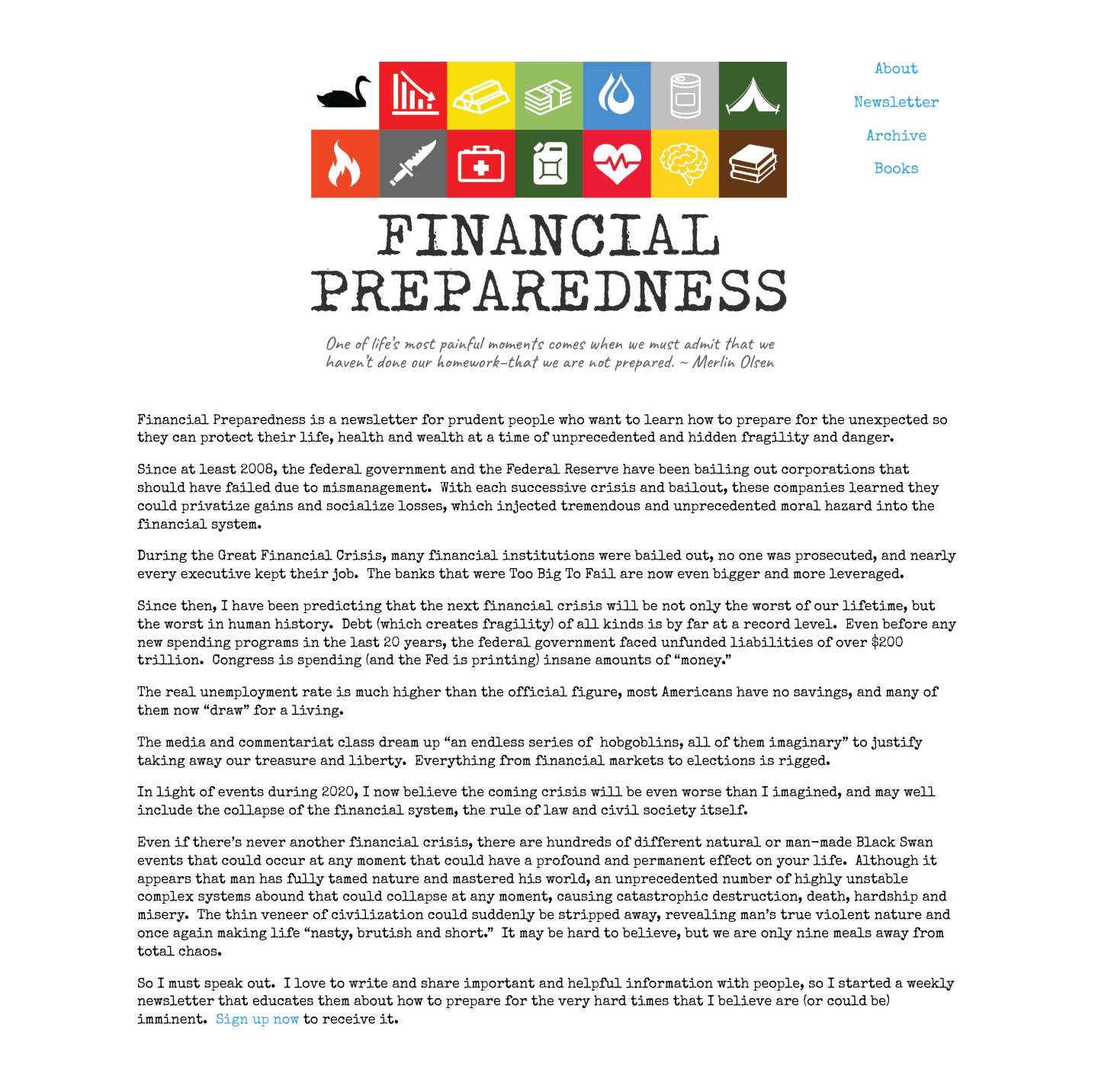 Home - financialpreparedness.com - Full Screenshot