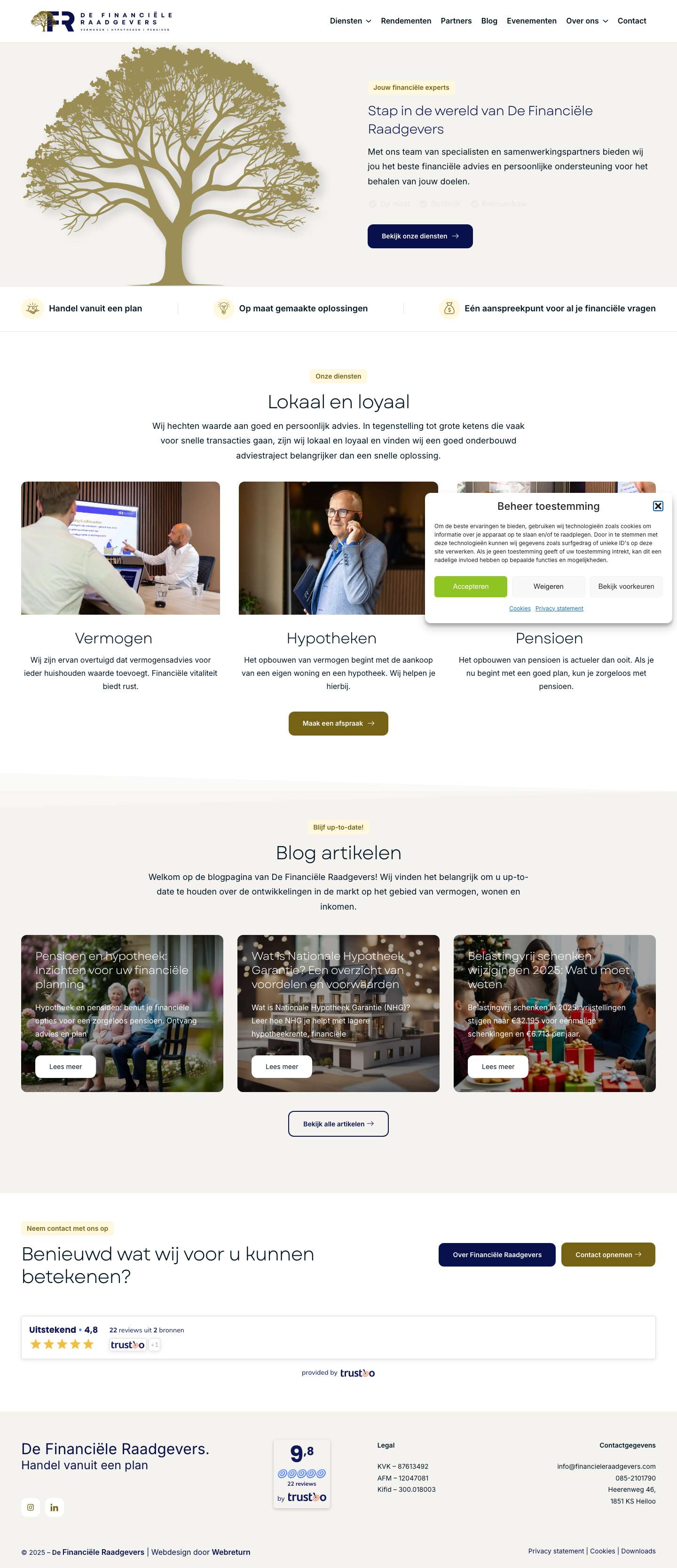 De Financiële Raadgevers - Onafhankelijk Financieel Advies - Full Screenshot