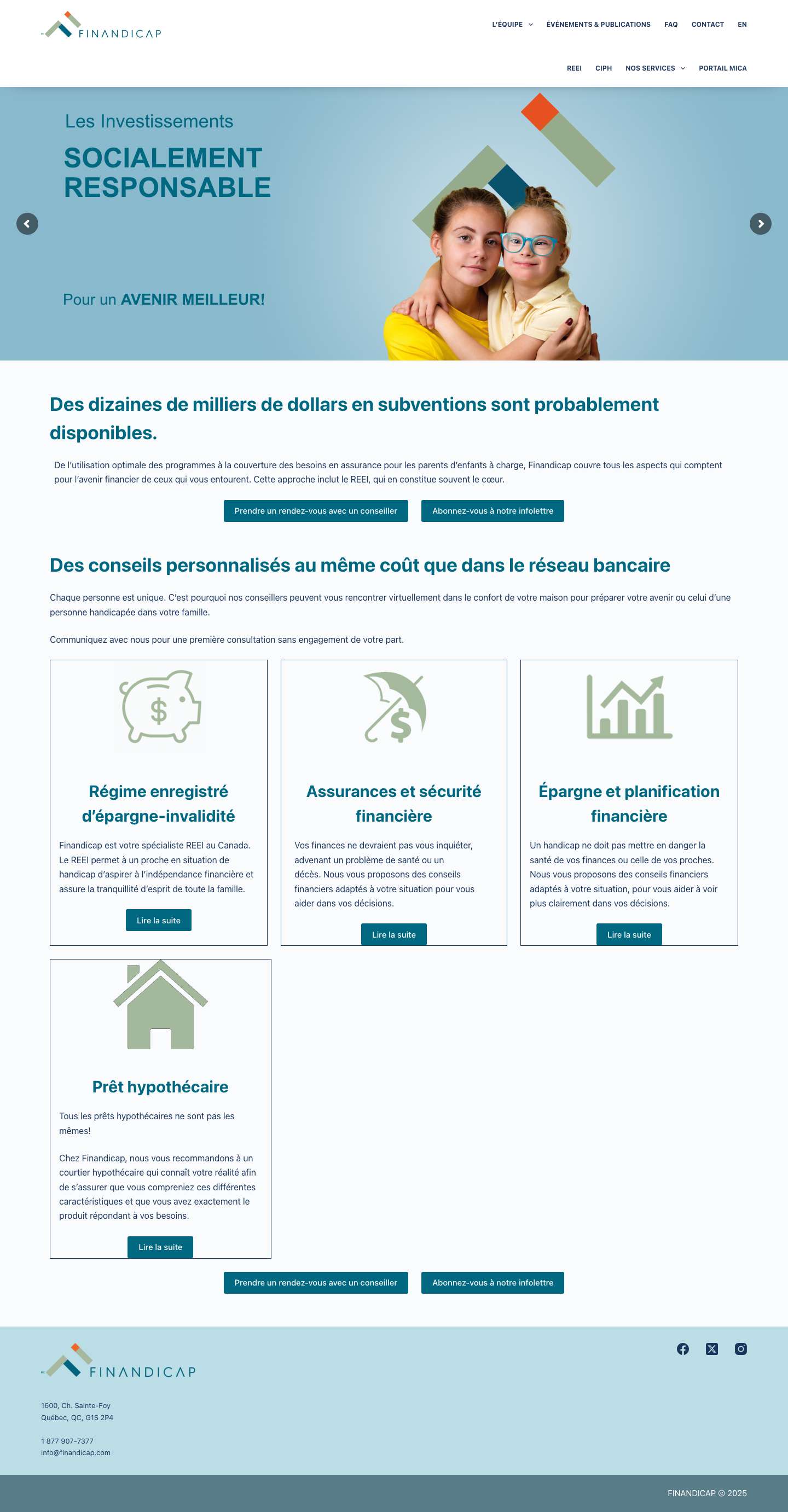 Finandicap – Pour un avenir qui s'adapte à vous - Full Screenshot