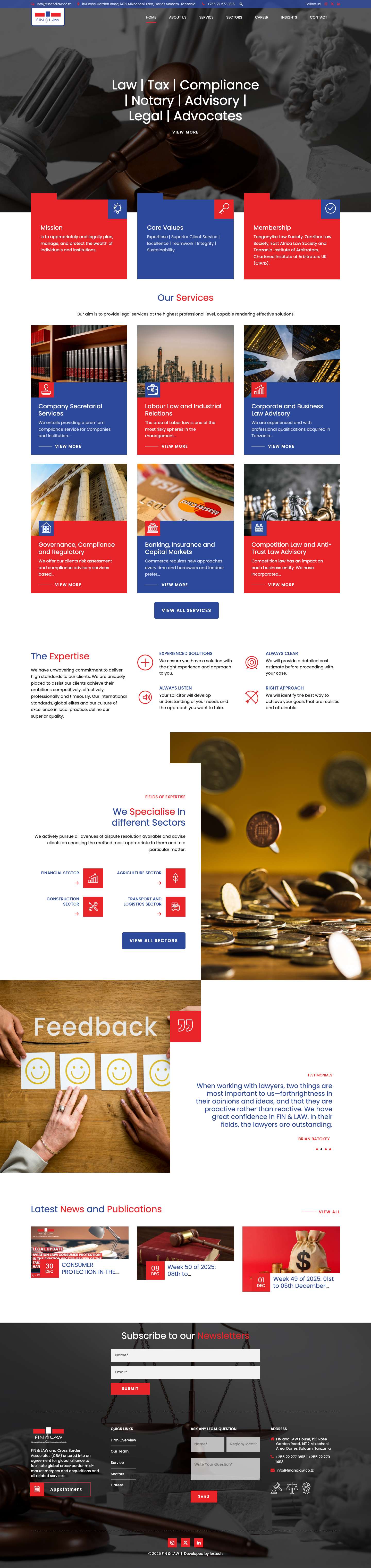 Home - FIN & LAW - Full Screenshot