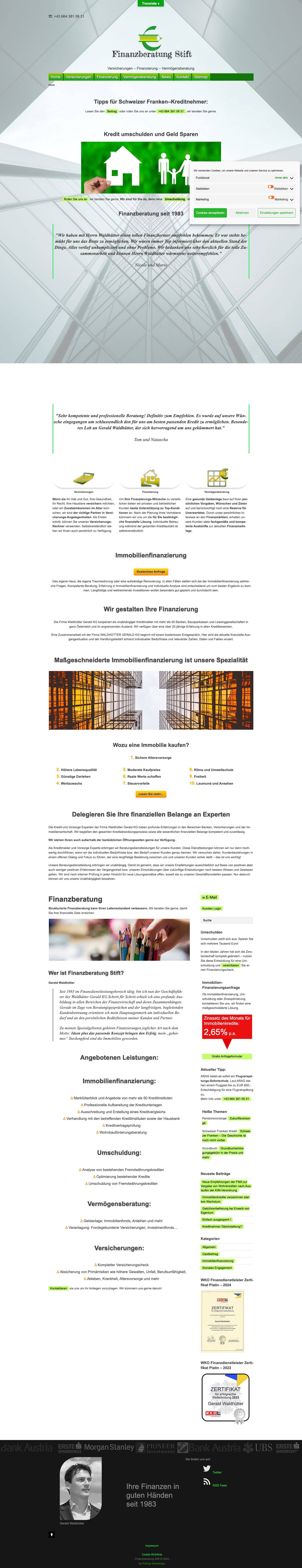 Finanzberatung Stift - Full Screenshot