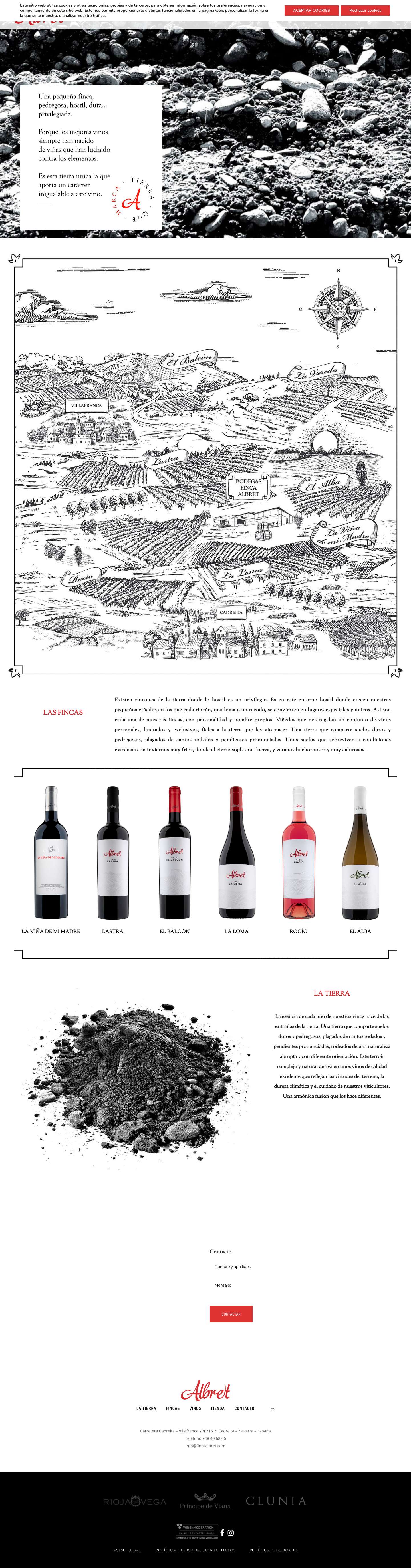 Albret. Tierra que marca | Finca Albret - Full Screenshot