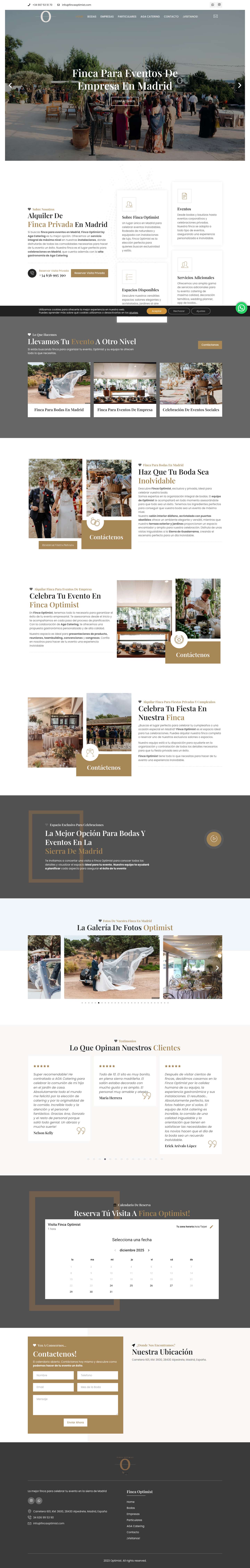 FINCA OPTIMIST - Finca privada en la Sierra de Madrid - Full Screenshot